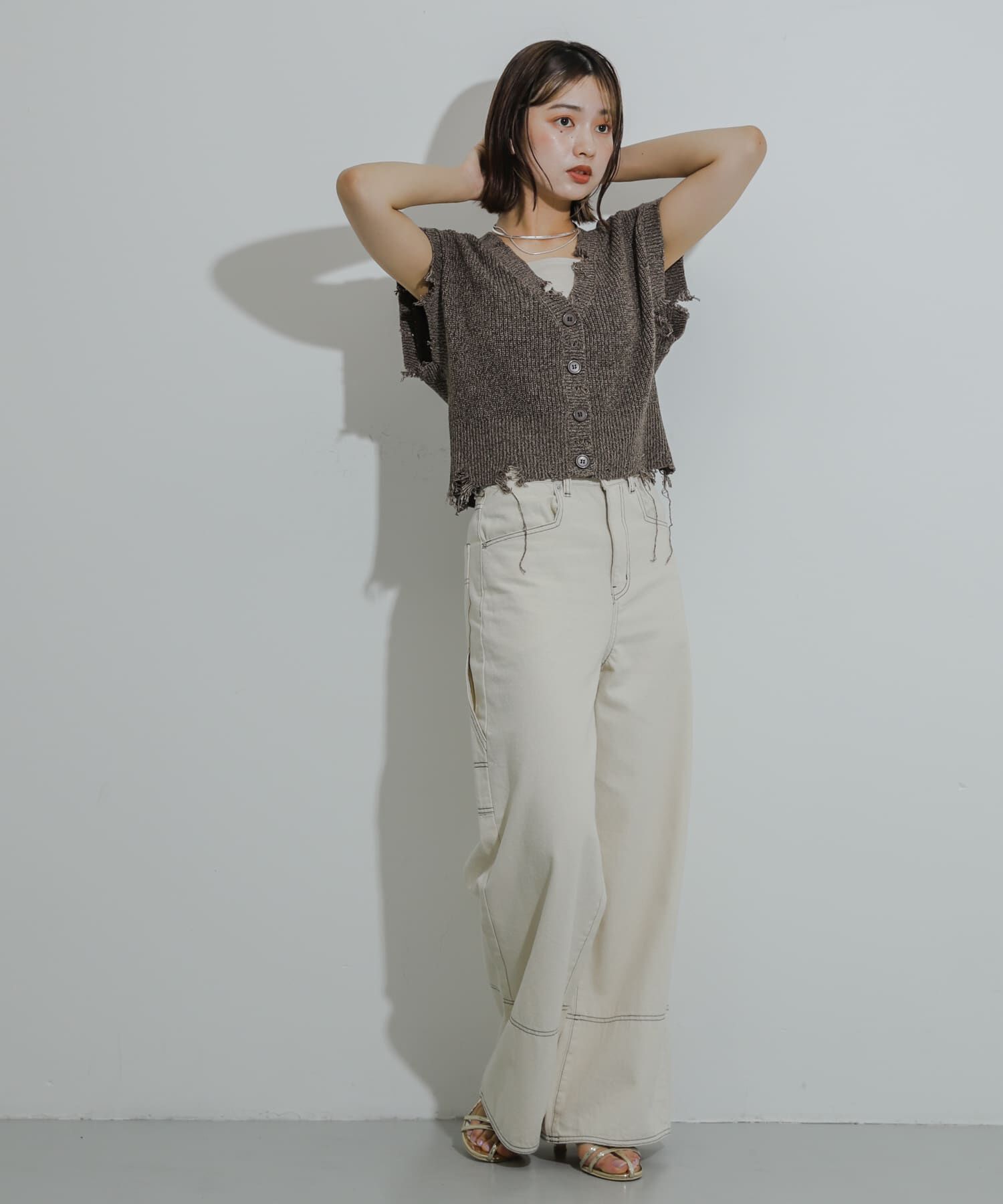 SENSE OF PLACE by URBAN RESEARCH「ダメージニットベスト」|ベスト・ジレ|