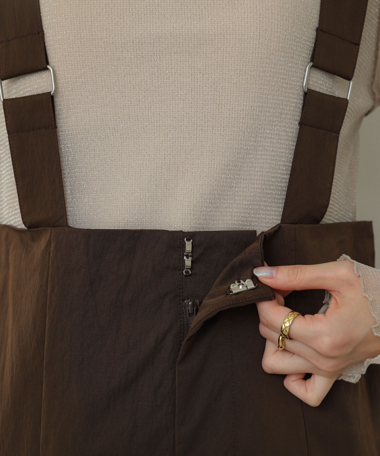 SENSE OF PLACE by URBAN RESEARCH「ハイウエストオーバーオール」|スカート|