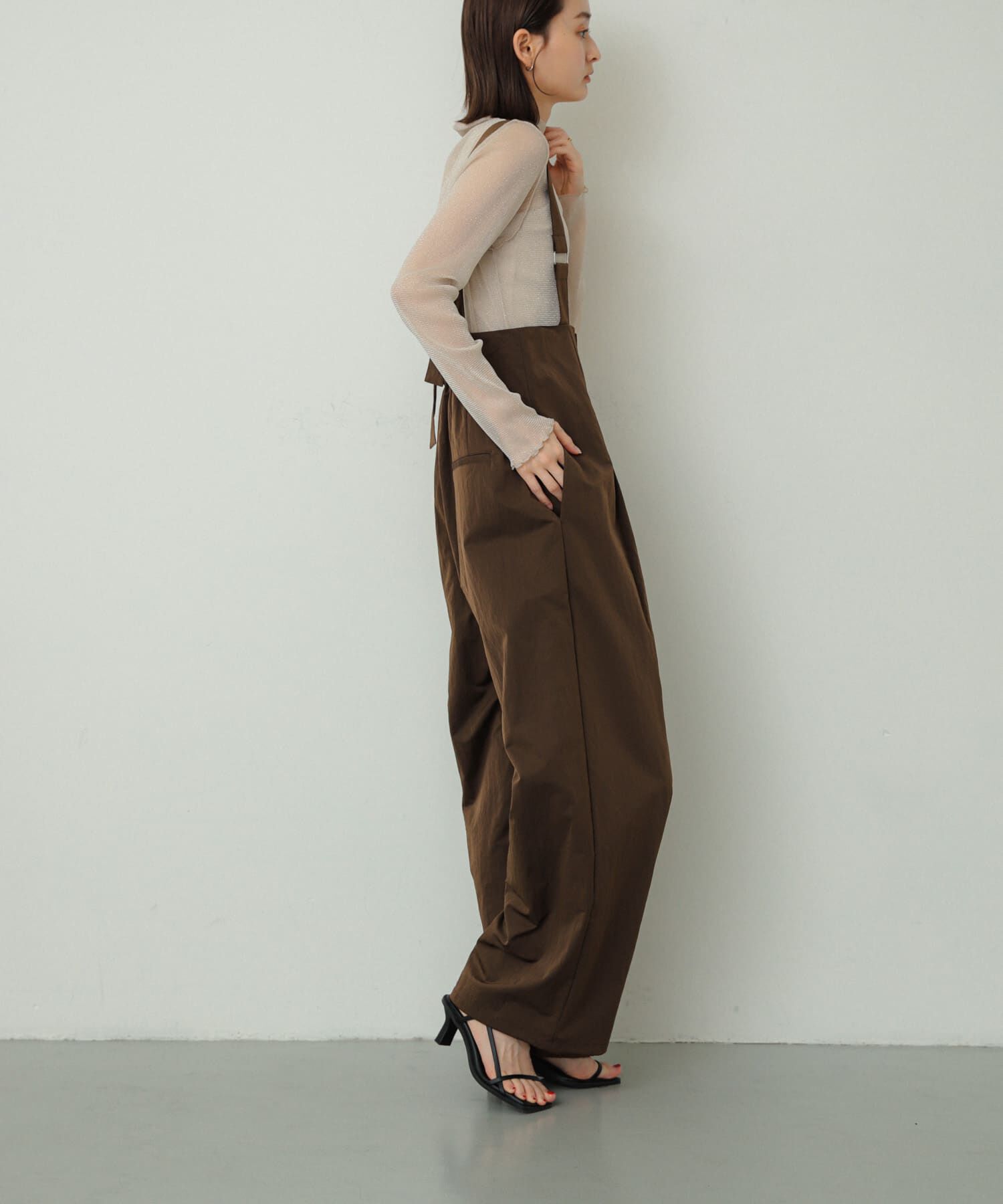 SENSE OF PLACE by URBAN RESEARCH「ハイウエストオーバーオール」|スカート|