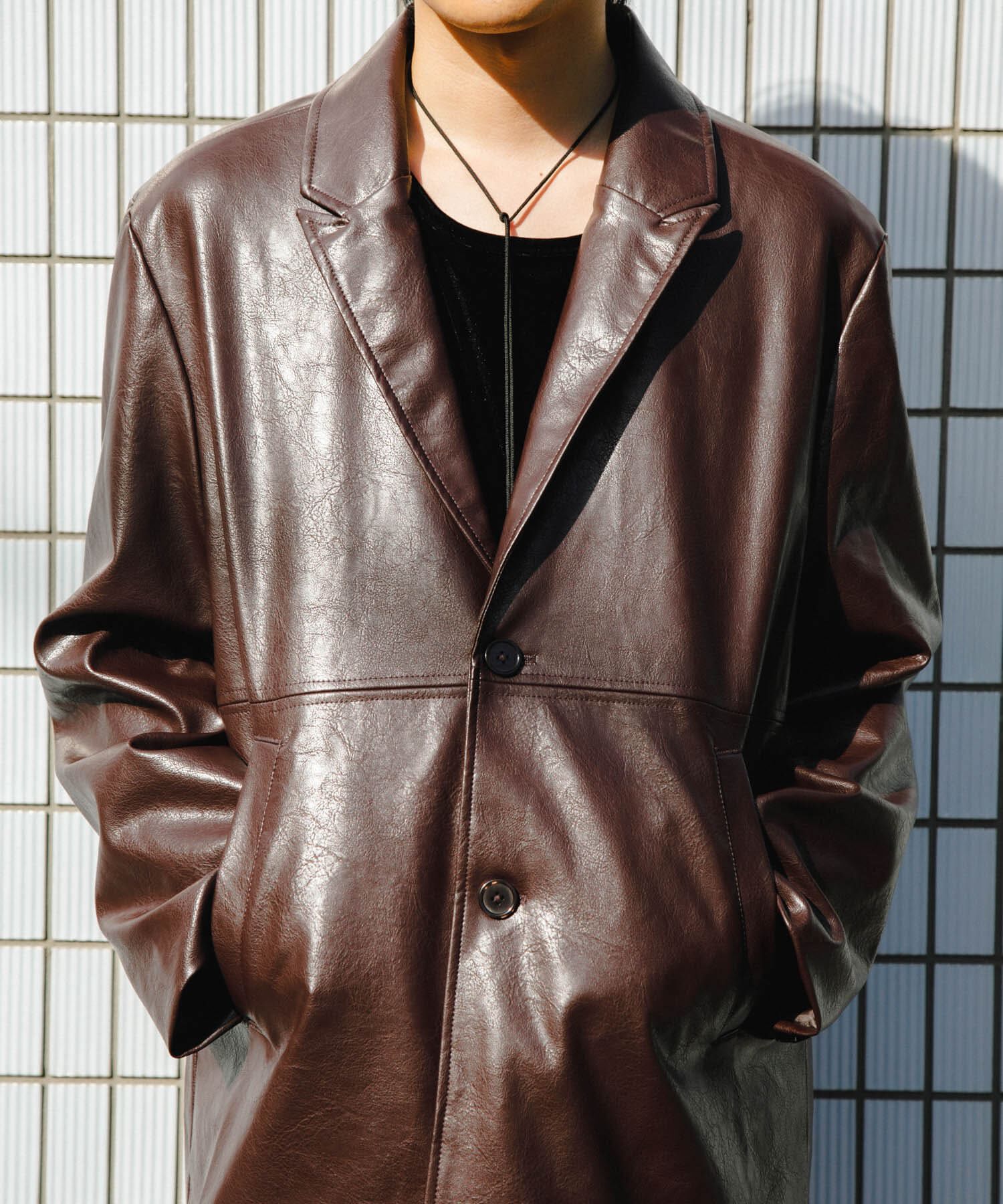 SENSE OF PLACE by URBAN RESEARCH「フェイクレザーミドルジャケット」|その他|