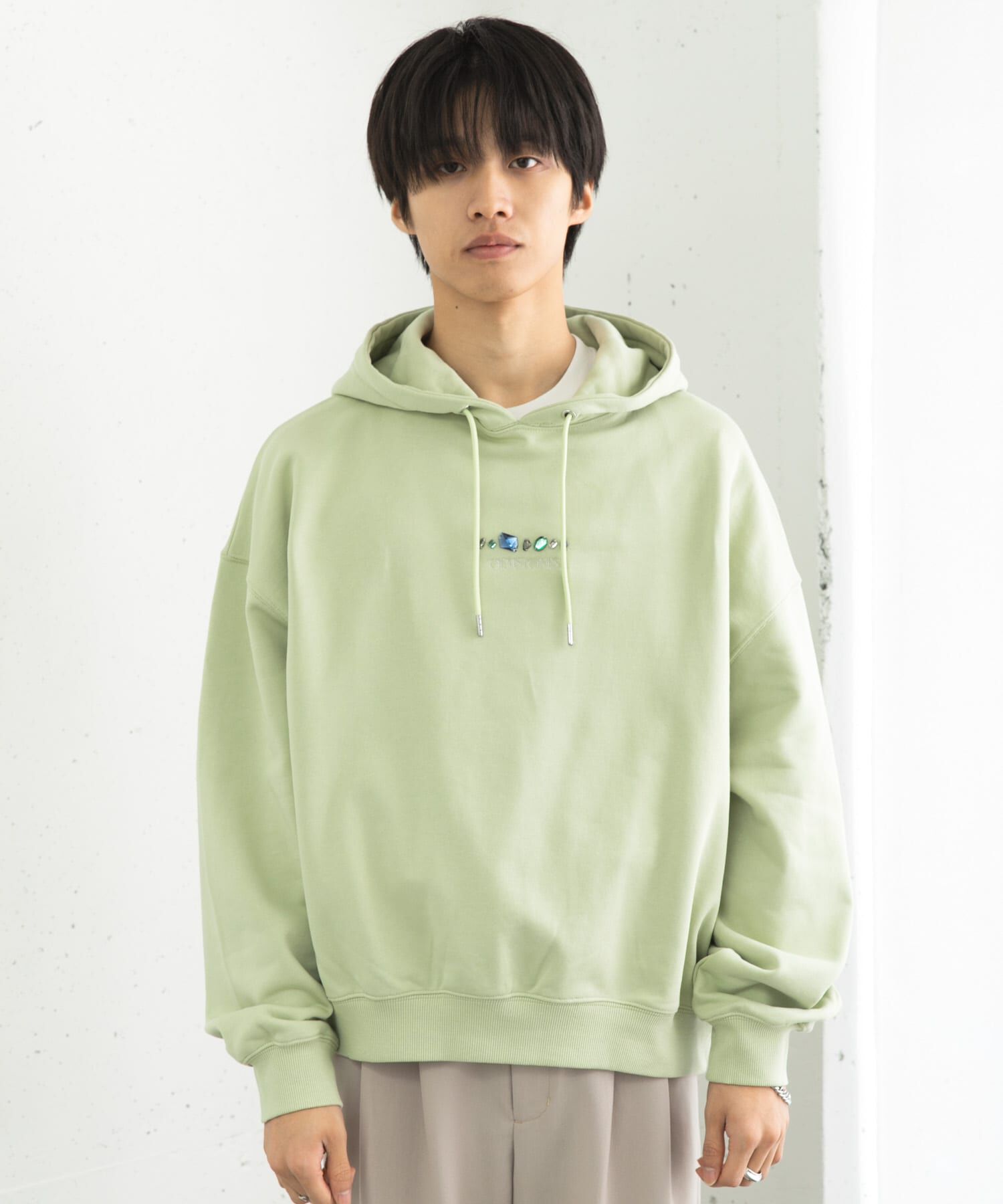 SENSE OF PLACE by URBAN RESEARCH「Gem Stone Cropped Hoodie」|パーカー|