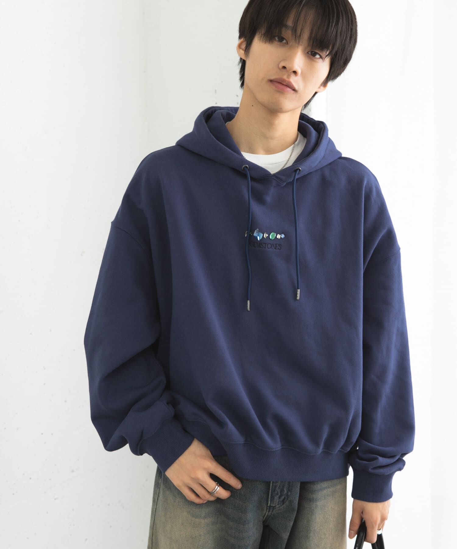 SENSE OF PLACE by URBAN RESEARCH「Gem Stone Cropped Hoodie」|パーカー|