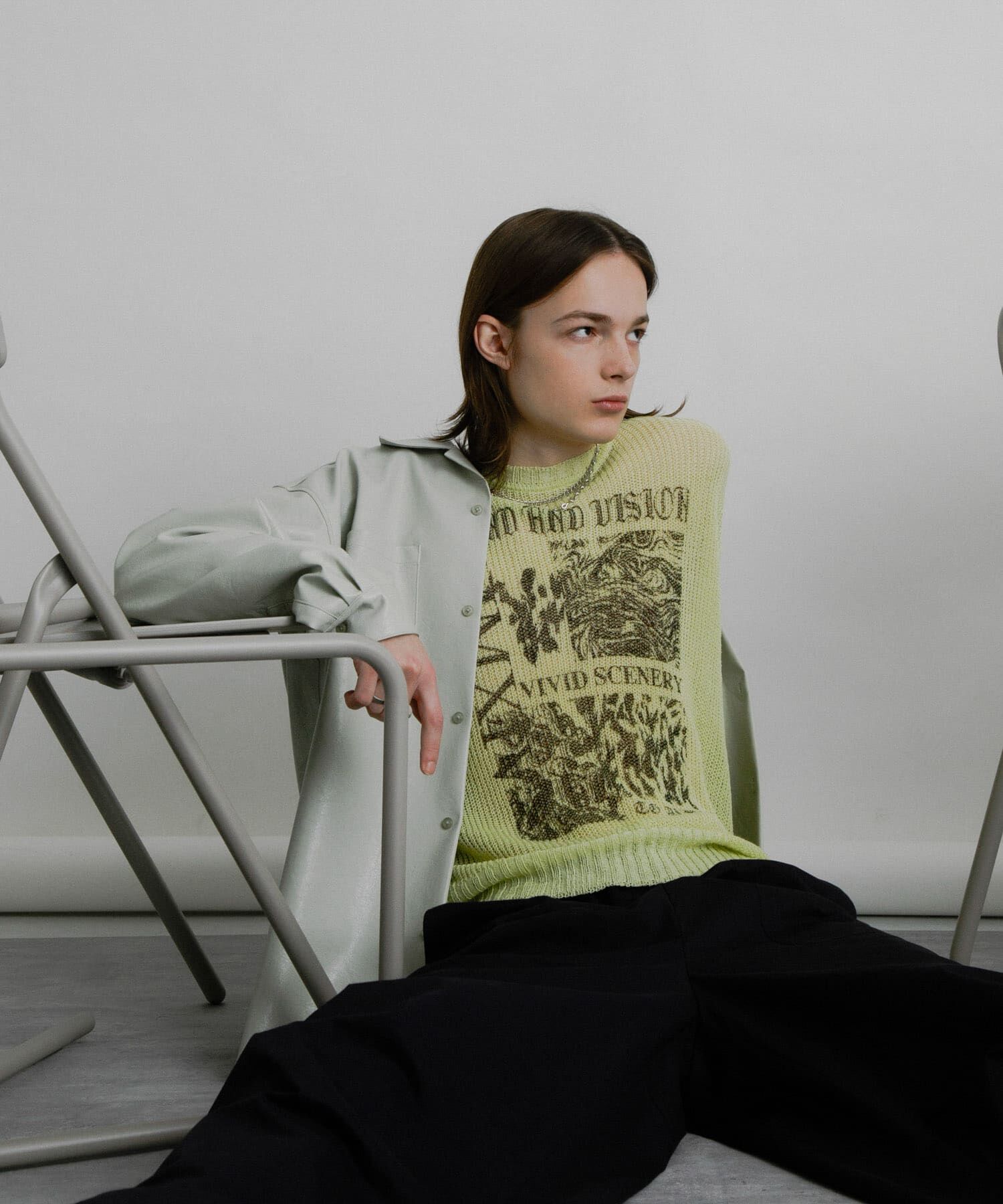 SENSE OF PLACE by URBAN RESEARCH「『洗濯可』グラフィックプリントシアーニット」|ニット・セーター|