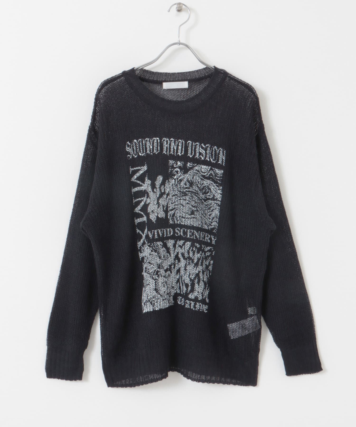 SENSE OF PLACE by URBAN RESEARCH「『洗濯可』グラフィックプリントシアーニット」|ニット・セーター|