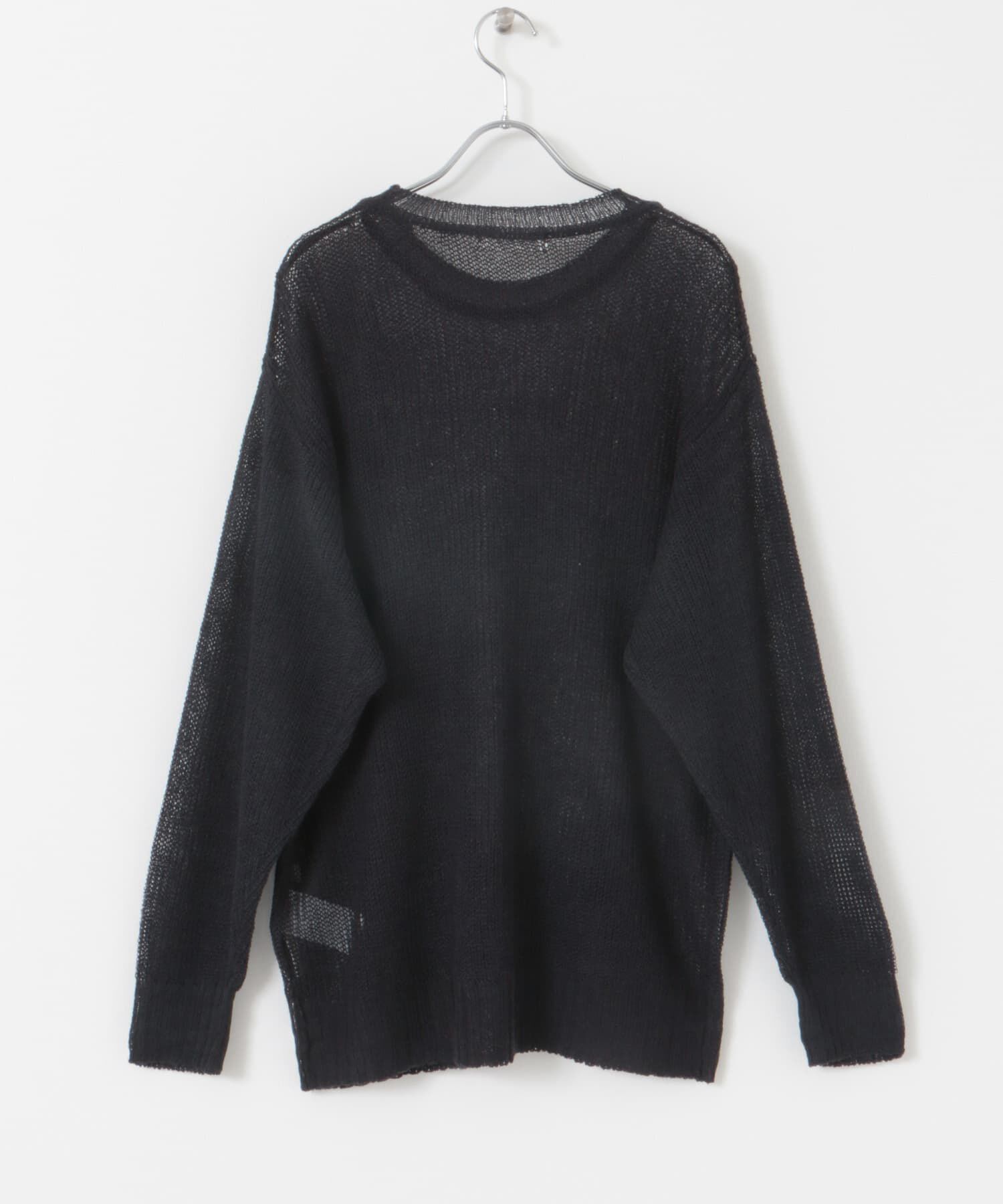 SENSE OF PLACE by URBAN RESEARCH「『洗濯可』グラフィックプリントシアーニット」|ニット・セーター|