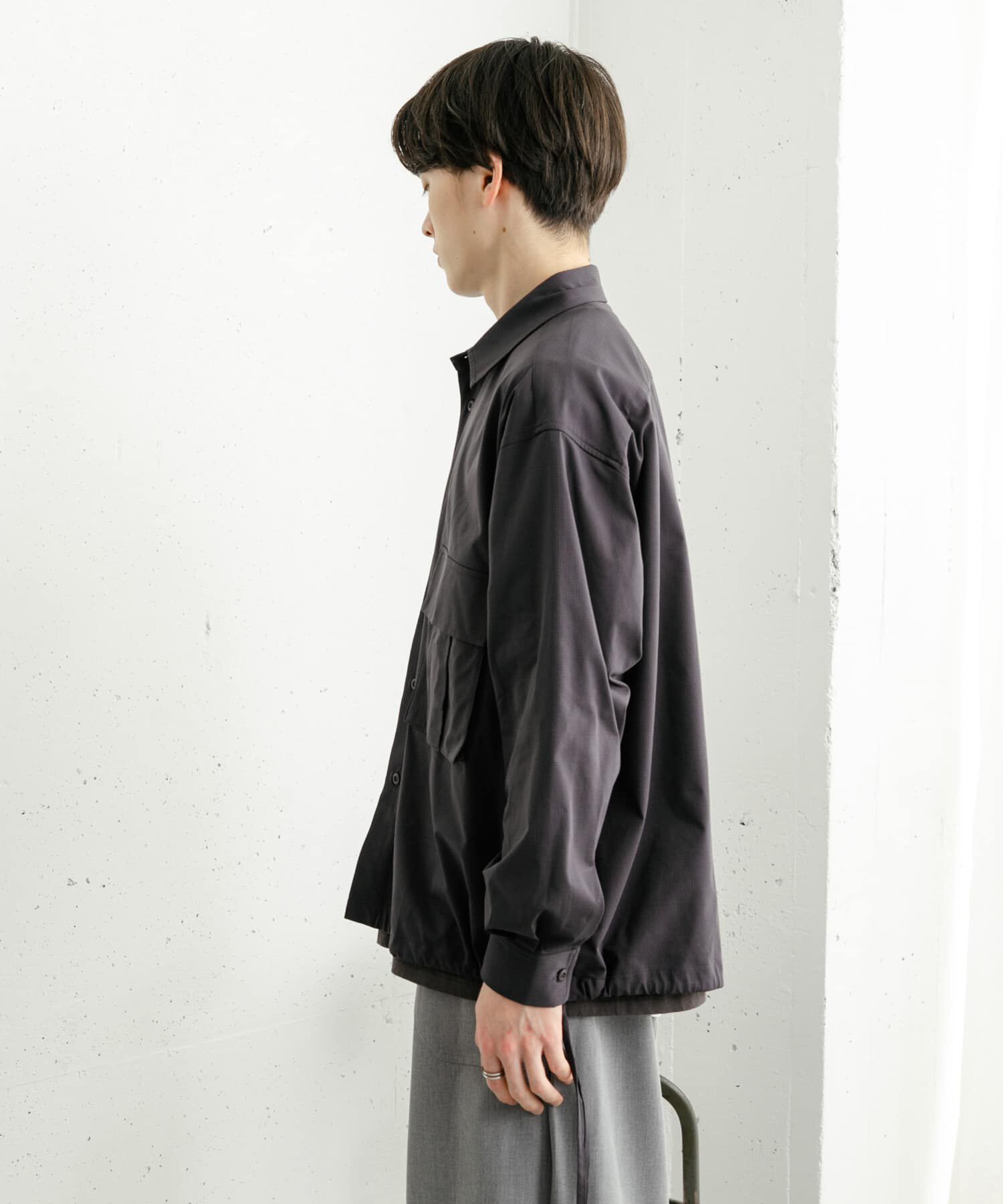 SENSE OF PLACE by URBAN RESEARCH「ドットメッシュダブルポケットロングスリーブシャツ」|シャツ・ブラウス|