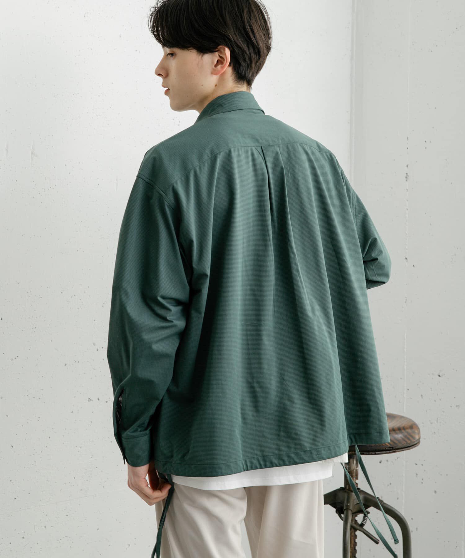 SENSE OF PLACE by URBAN RESEARCH「ドットメッシュダブルポケットロングスリーブシャツ」|シャツ・ブラウス|