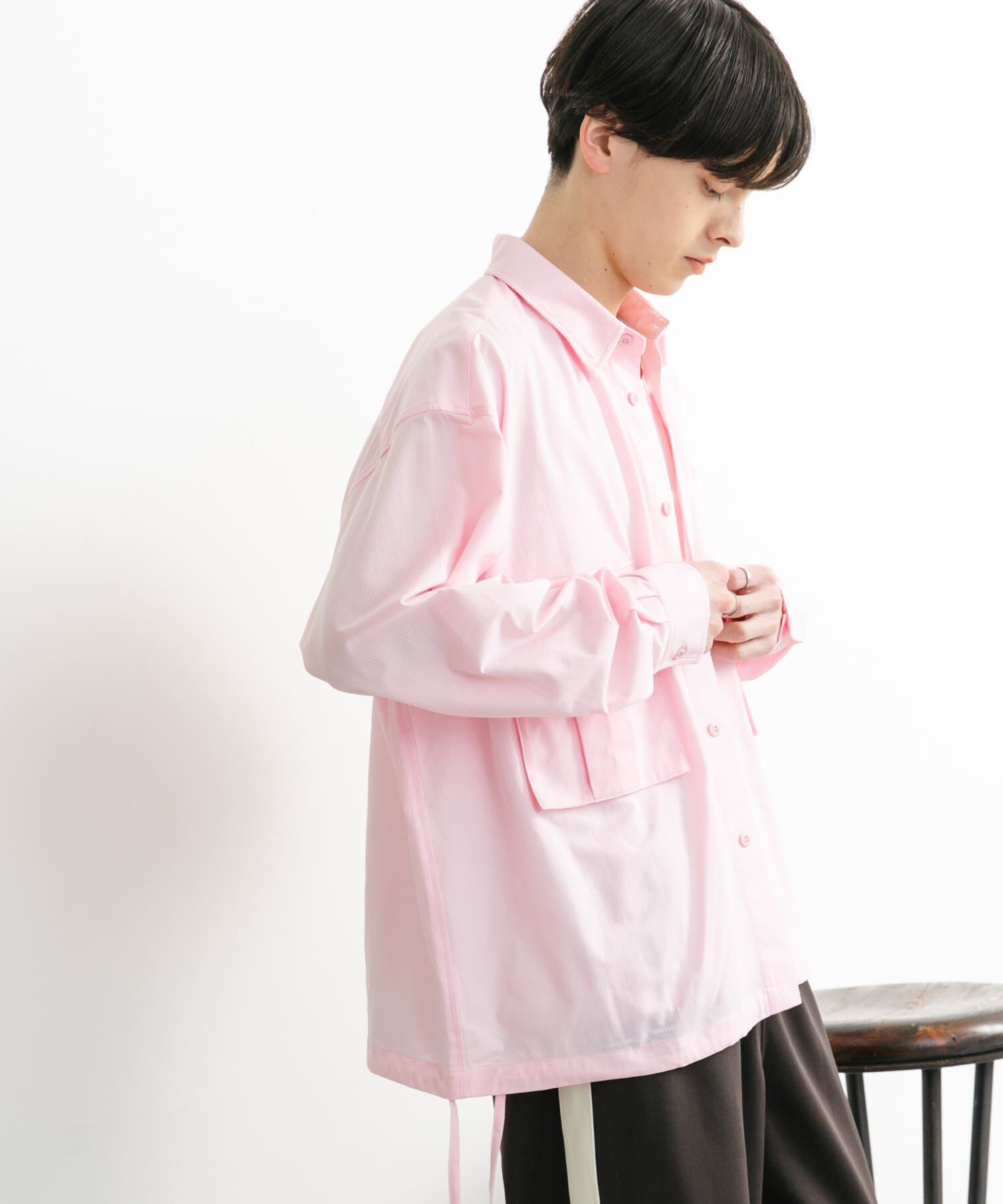 SENSE OF PLACE by URBAN RESEARCH「ドットメッシュダブルポケットロングスリーブシャツ」|シャツ・ブラウス|