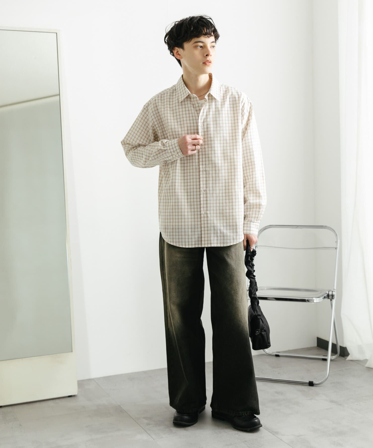 SENSE OF PLACE by URBAN RESEARCH「『ユニセックス』グラフチェックルーズシャツ」|シャツ・ブラウス|