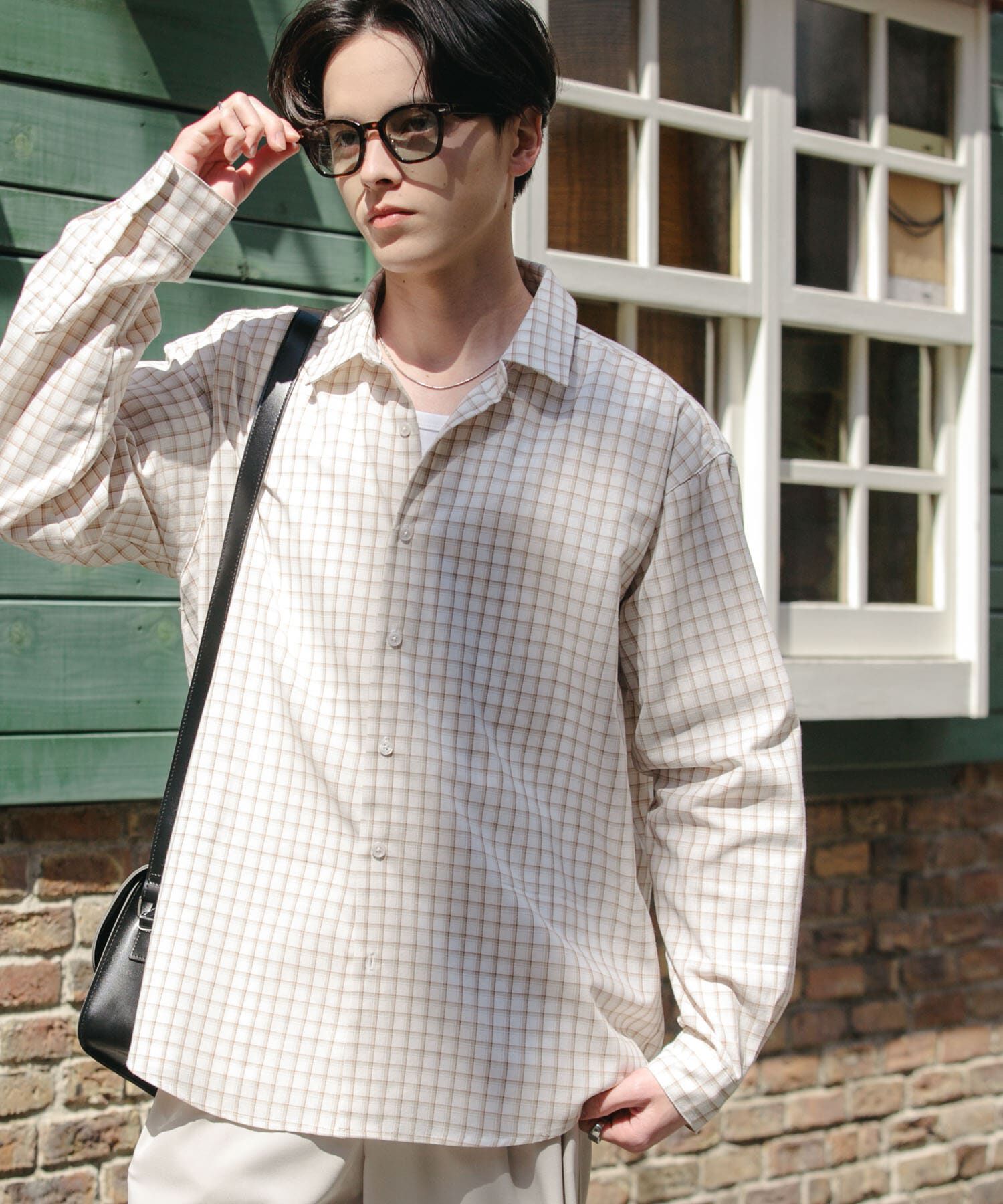 SENSE OF PLACE by URBAN RESEARCH「『ユニセックス』グラフチェックルーズシャツ」|シャツ・ブラウス|