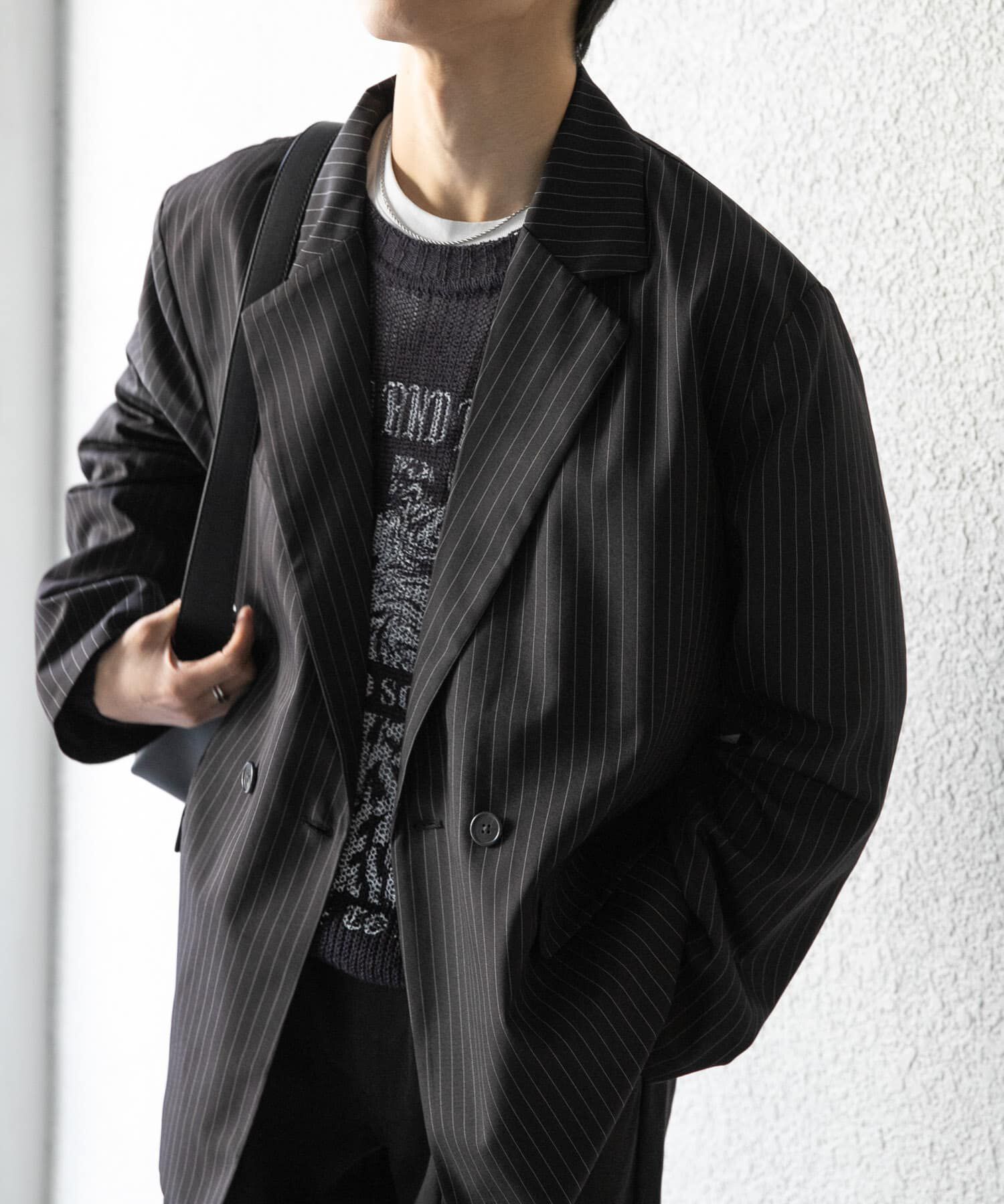 SENSE OF PLACE by URBAN RESEARCH「『セットアップ対応』ピンストライプルーズテーラードジャケット」|その他|