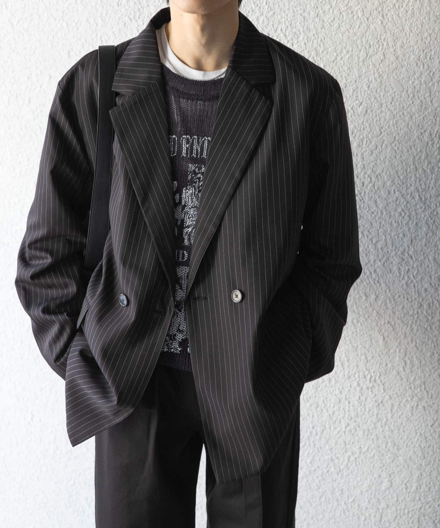 SENSE OF PLACE by URBAN RESEARCH「『セットアップ対応』ピンストライプルーズテーラードジャケット」|その他|