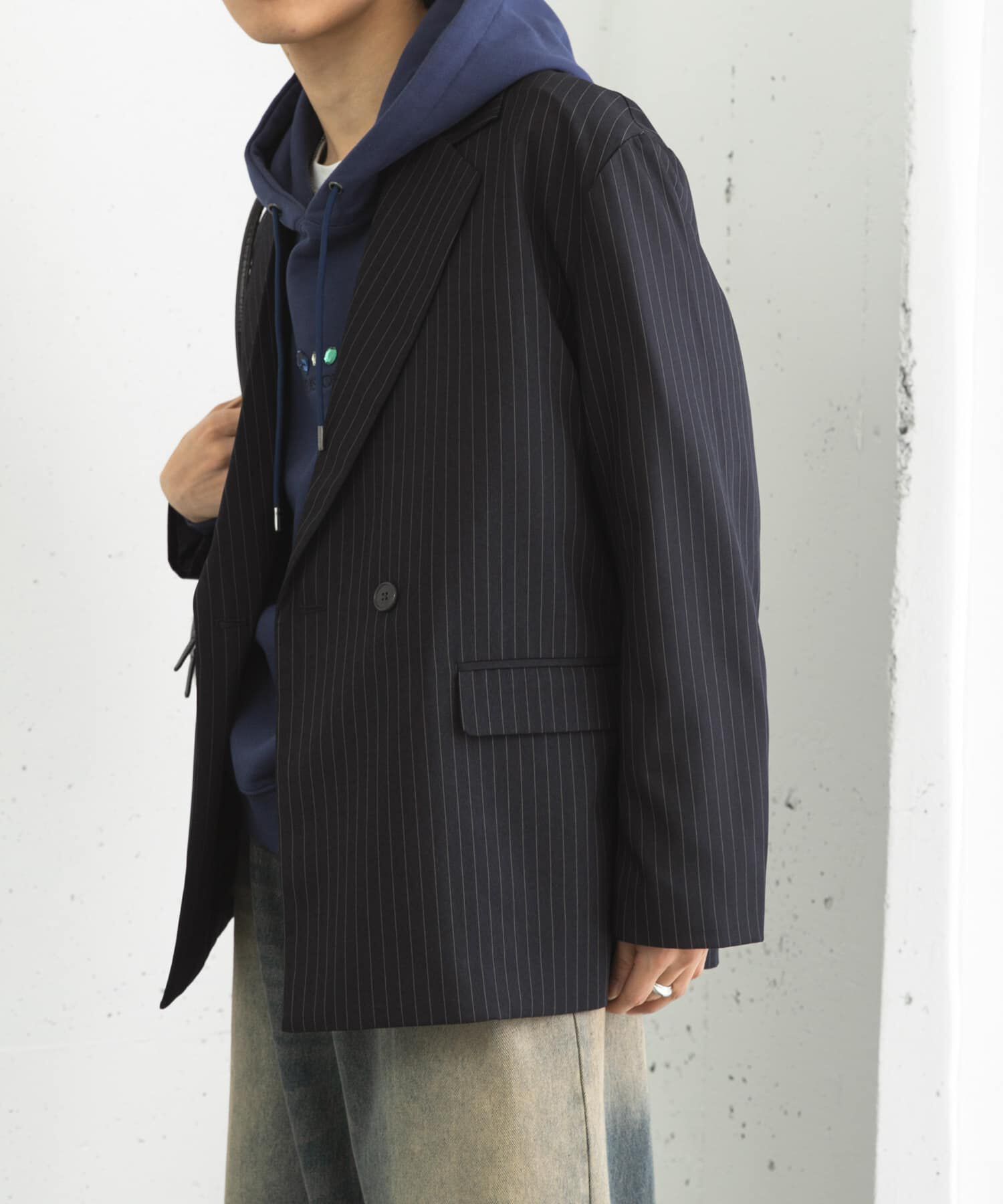 SENSE OF PLACE by URBAN RESEARCH「『セットアップ対応』ピンストライプルーズテーラードジャケット」|その他|