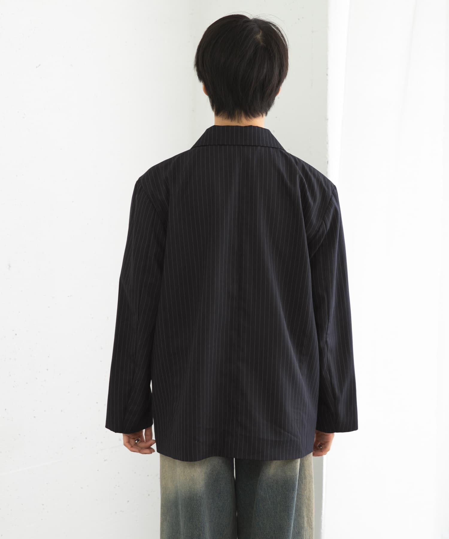 SENSE OF PLACE by URBAN RESEARCH「『セットアップ対応』ピンストライプルーズテーラードジャケット」|その他|