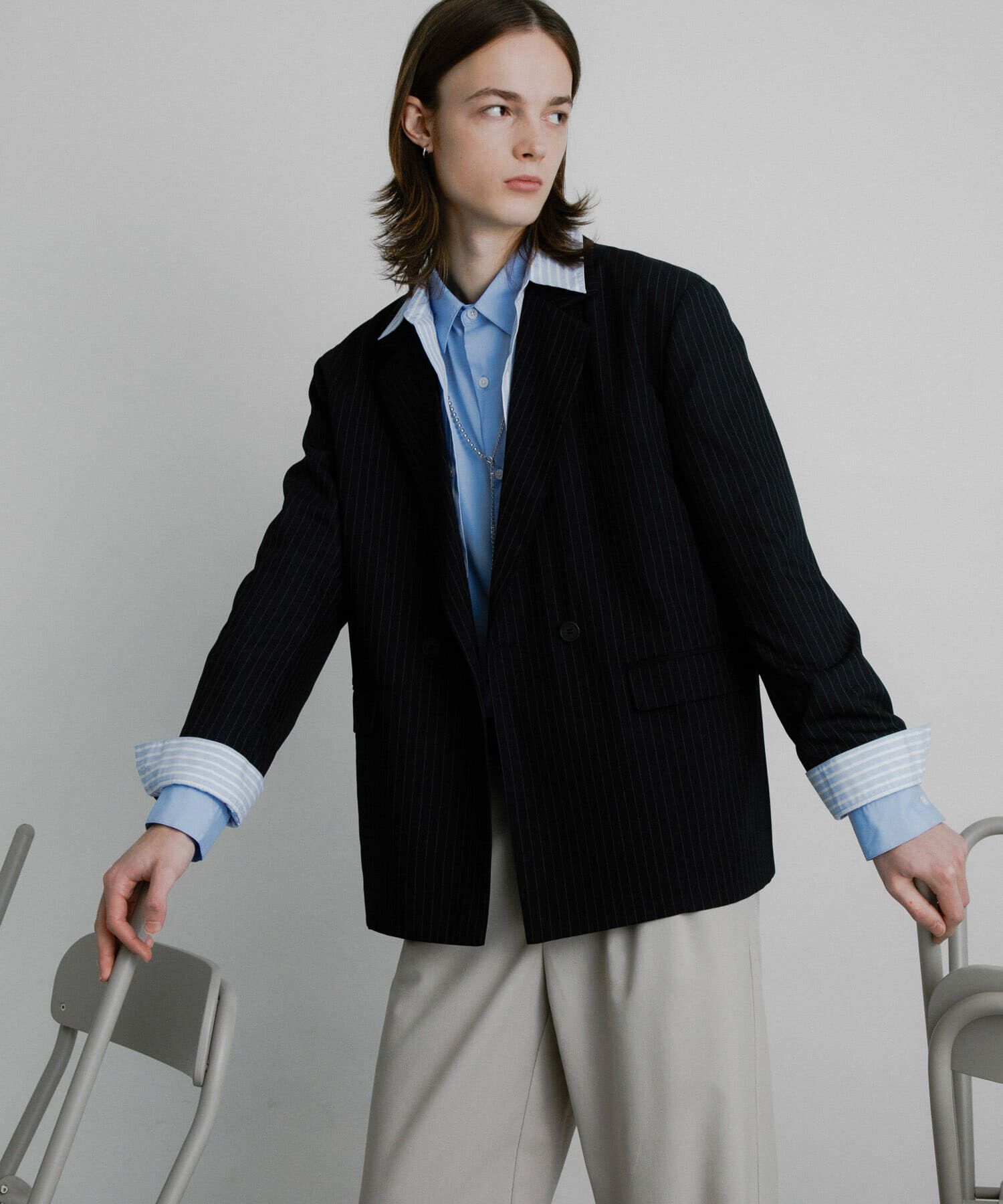 SENSE OF PLACE by URBAN RESEARCH「『セットアップ対応』ピンストライプルーズテーラードジャケット」|その他|