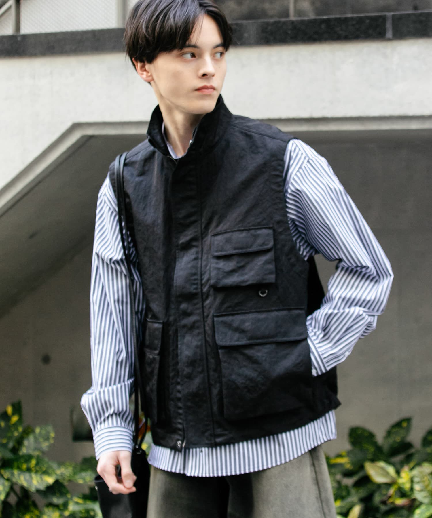 SENSE OF PLACE by URBAN RESEARCH「マルチポケットトラックベスト」|その他|ブラック