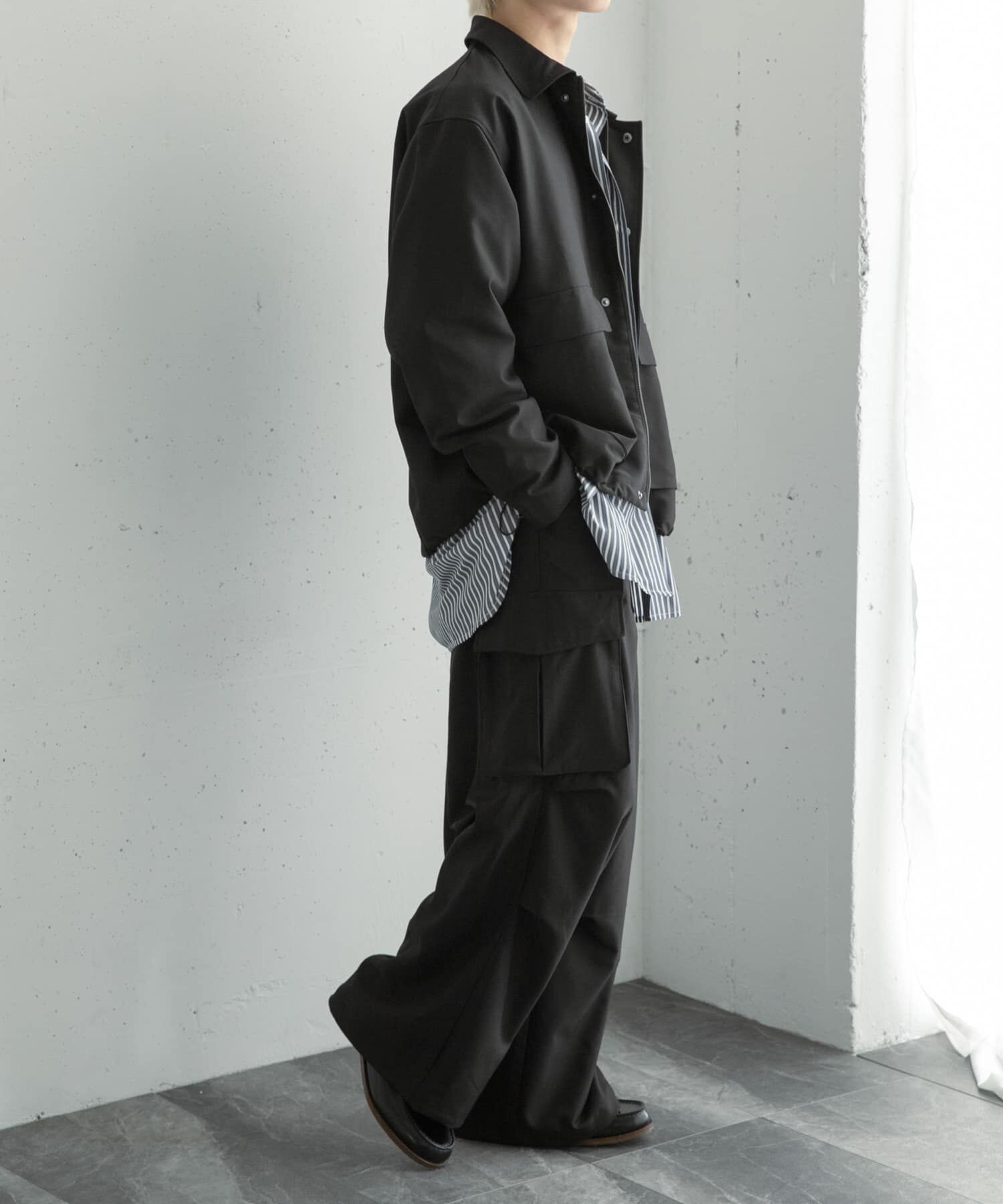 SENSE OF PLACE by URBAN RESEARCH「『セットアップ対応』ダブルポケットドローコードブルゾン」|ブルゾン・スタジャン|