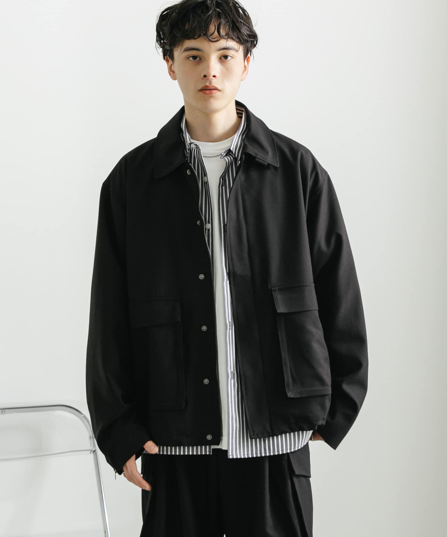 SENSE OF PLACE by URBAN RESEARCH「『セットアップ対応』ダブルポケットドローコードブルゾン」|ブルゾン・スタジャン|