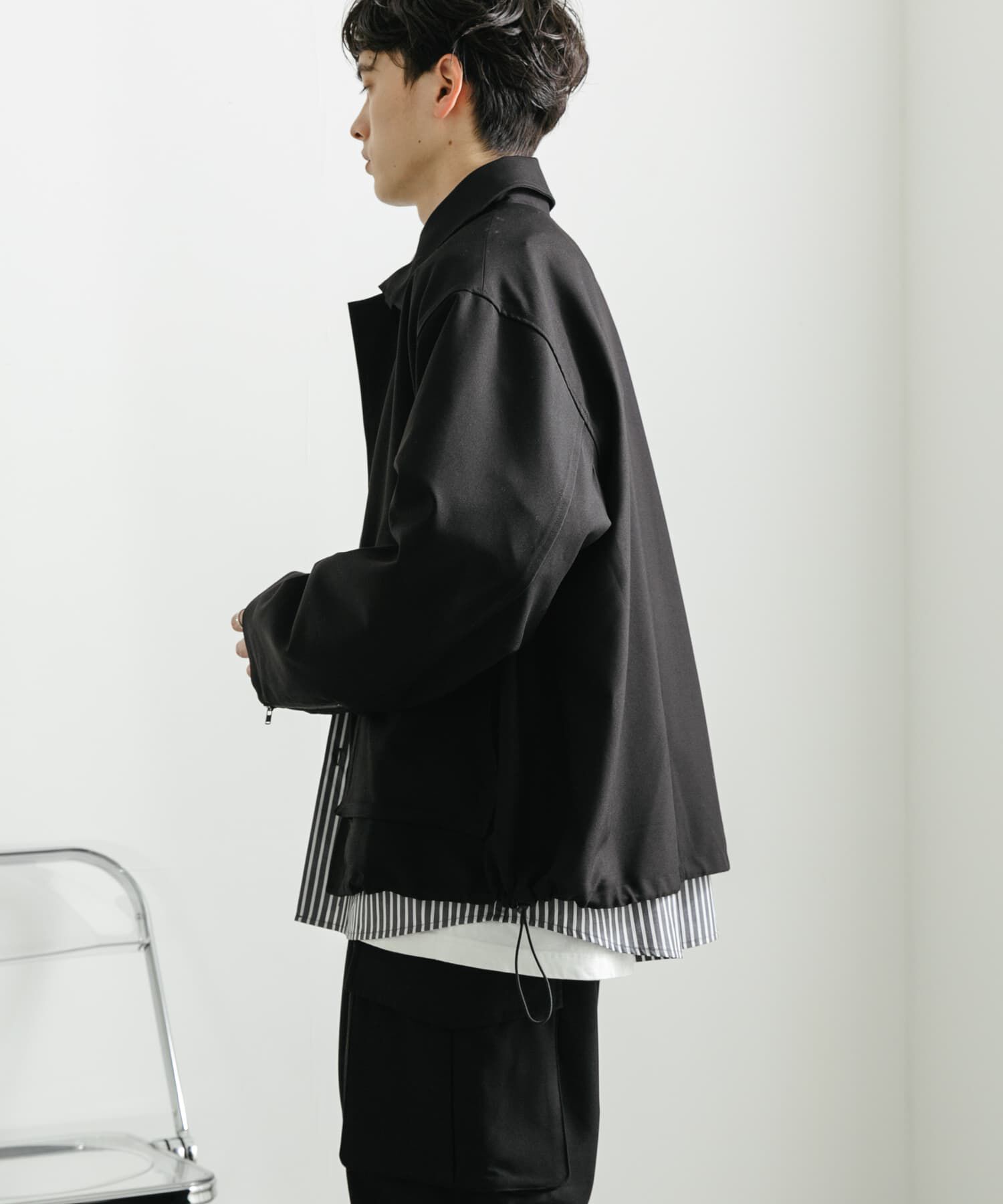 SENSE OF PLACE by URBAN RESEARCH「『セットアップ対応』ダブルポケットドローコードブルゾン」|ブルゾン・スタジャン|