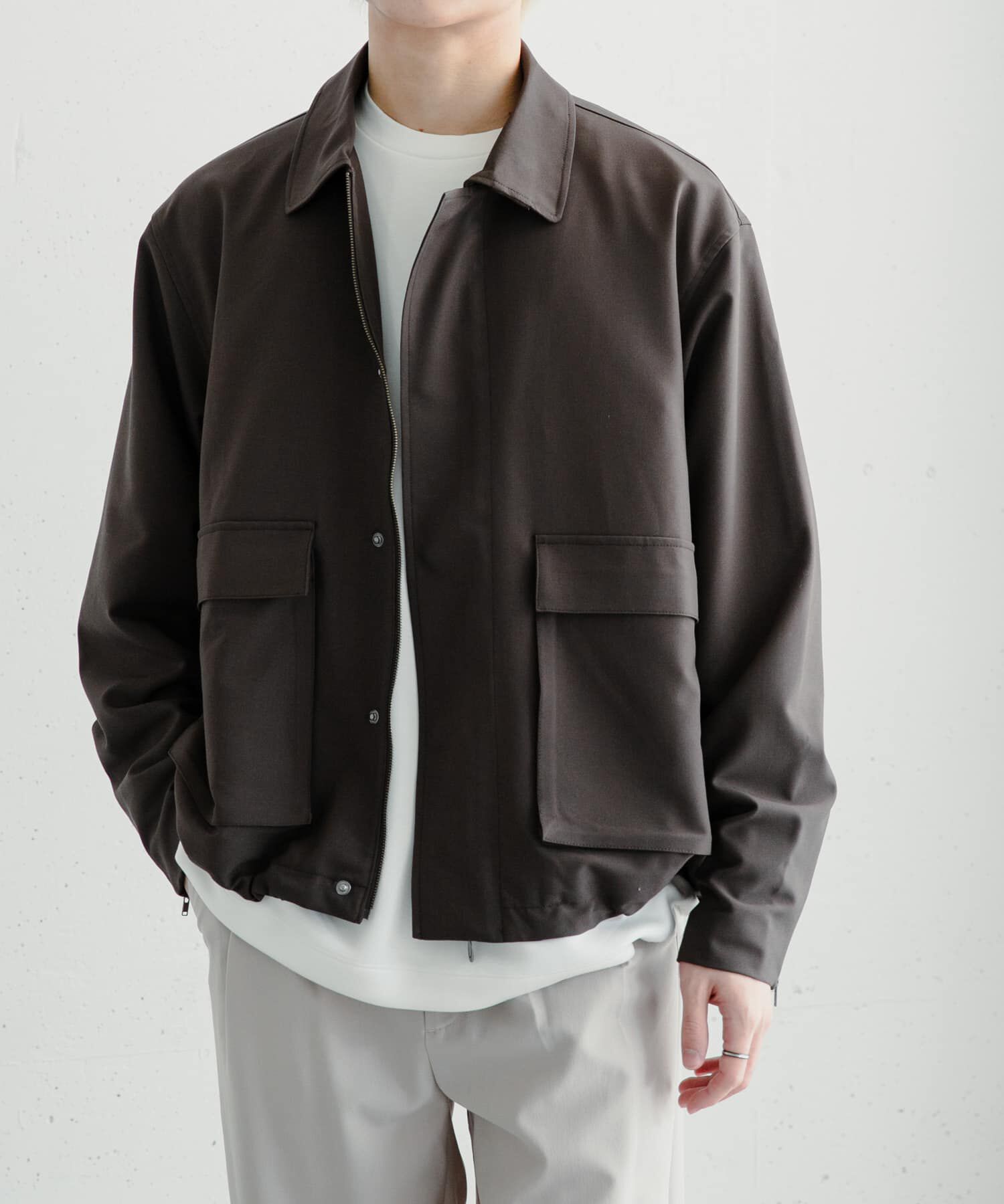 SENSE OF PLACE by URBAN RESEARCH「『セットアップ対応』ダブルポケットドローコードブルゾン」|ブルゾン・スタジャン|