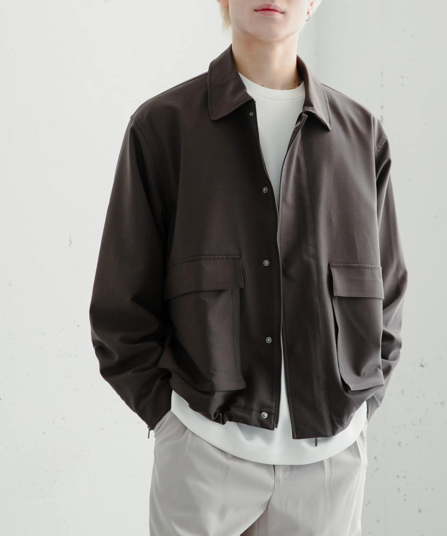 SENSE OF PLACE by URBAN RESEARCH「『セットアップ対応』ダブルポケットドローコードブルゾン」|ブルゾン・スタジャン|