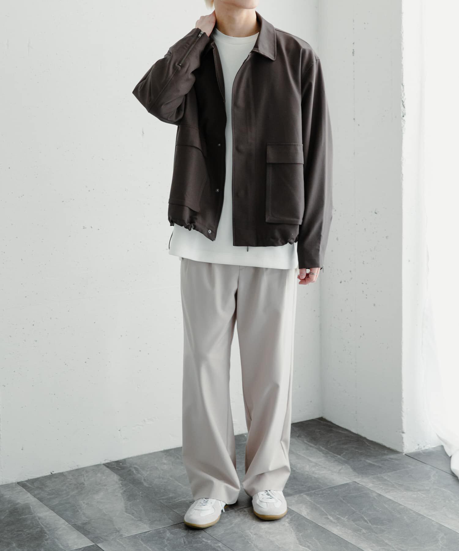 SENSE OF PLACE by URBAN RESEARCH「『セットアップ対応』ダブルポケットドローコードブルゾン」|ブルゾン・スタジャン|