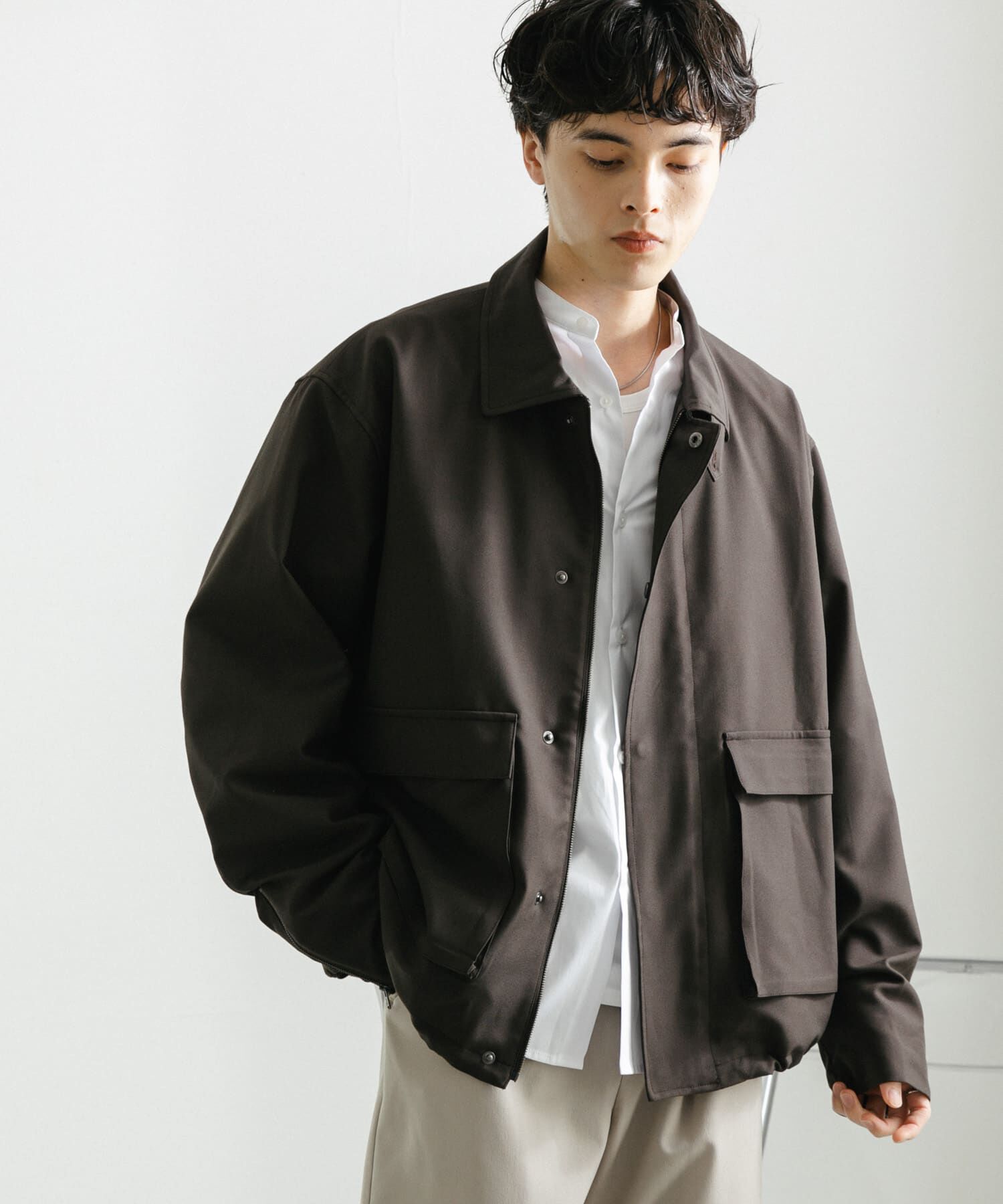 SENSE OF PLACE by URBAN RESEARCH「『セットアップ対応』ダブルポケットドローコードブルゾン」|ブルゾン・スタジャン|