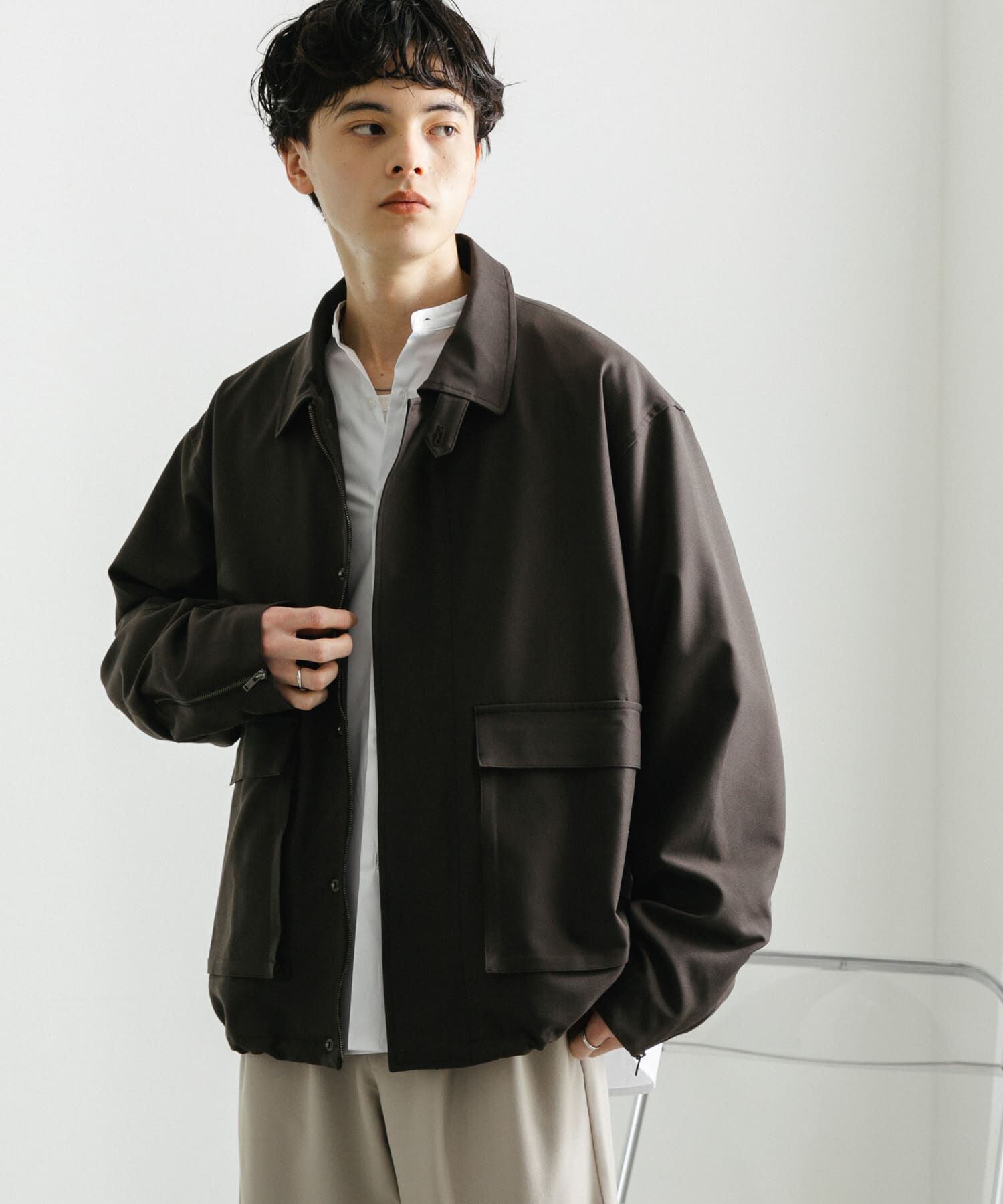 SENSE OF PLACE by URBAN RESEARCH「『セットアップ対応』ダブルポケットドローコードブルゾン」|ブルゾン・スタジャン|