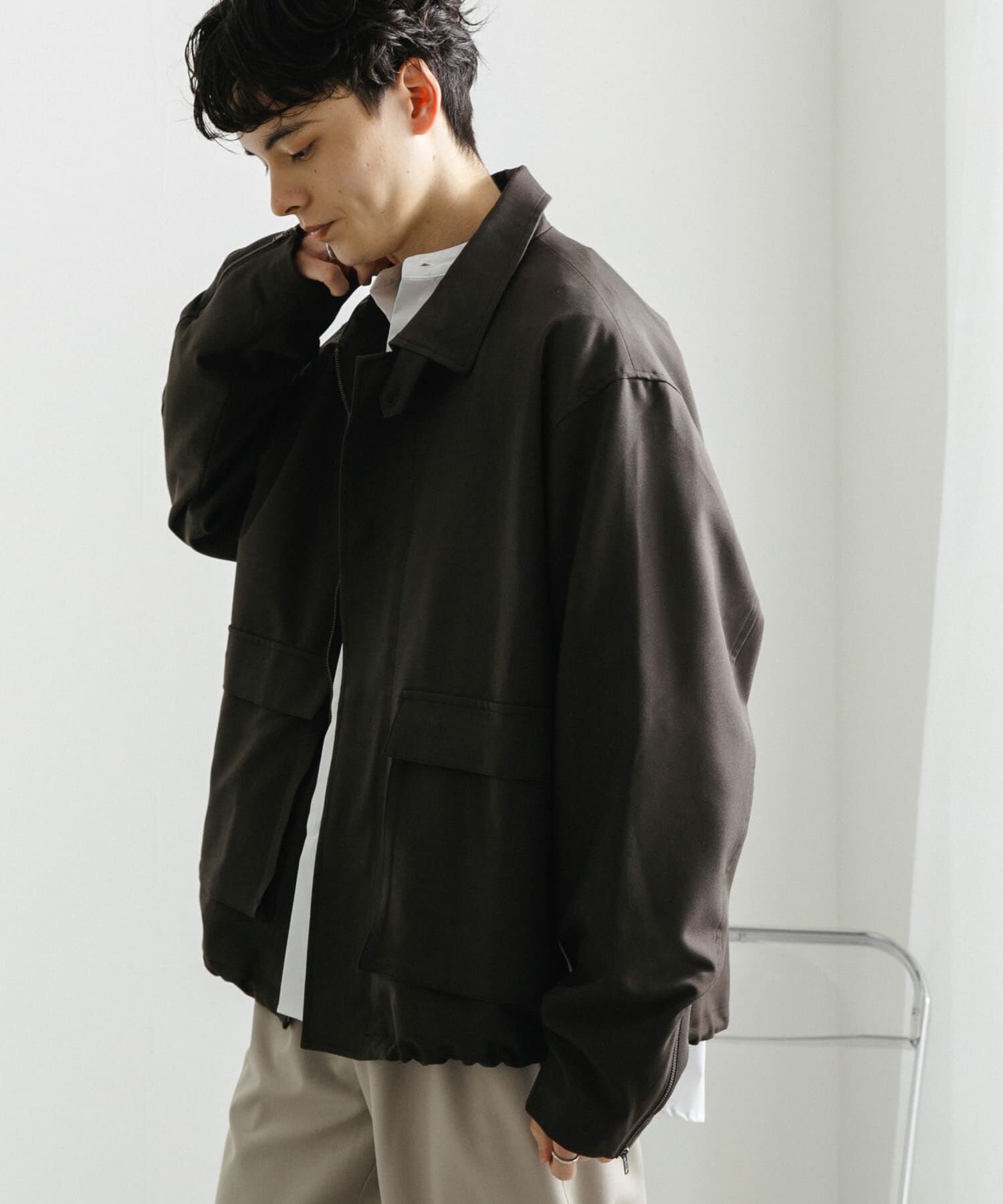 SENSE OF PLACE by URBAN RESEARCH「『セットアップ対応』ダブルポケットドローコードブルゾン」|ブルゾン・スタジャン|