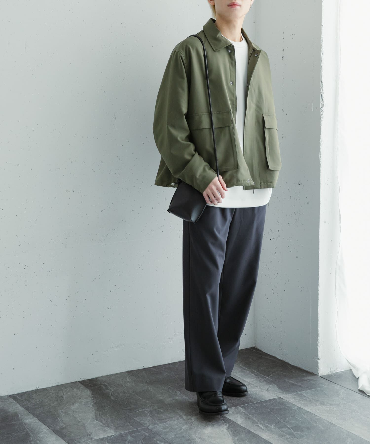 SENSE OF PLACE by URBAN RESEARCH「『セットアップ対応』ダブルポケットドローコードブルゾン」|ブルゾン・スタジャン|