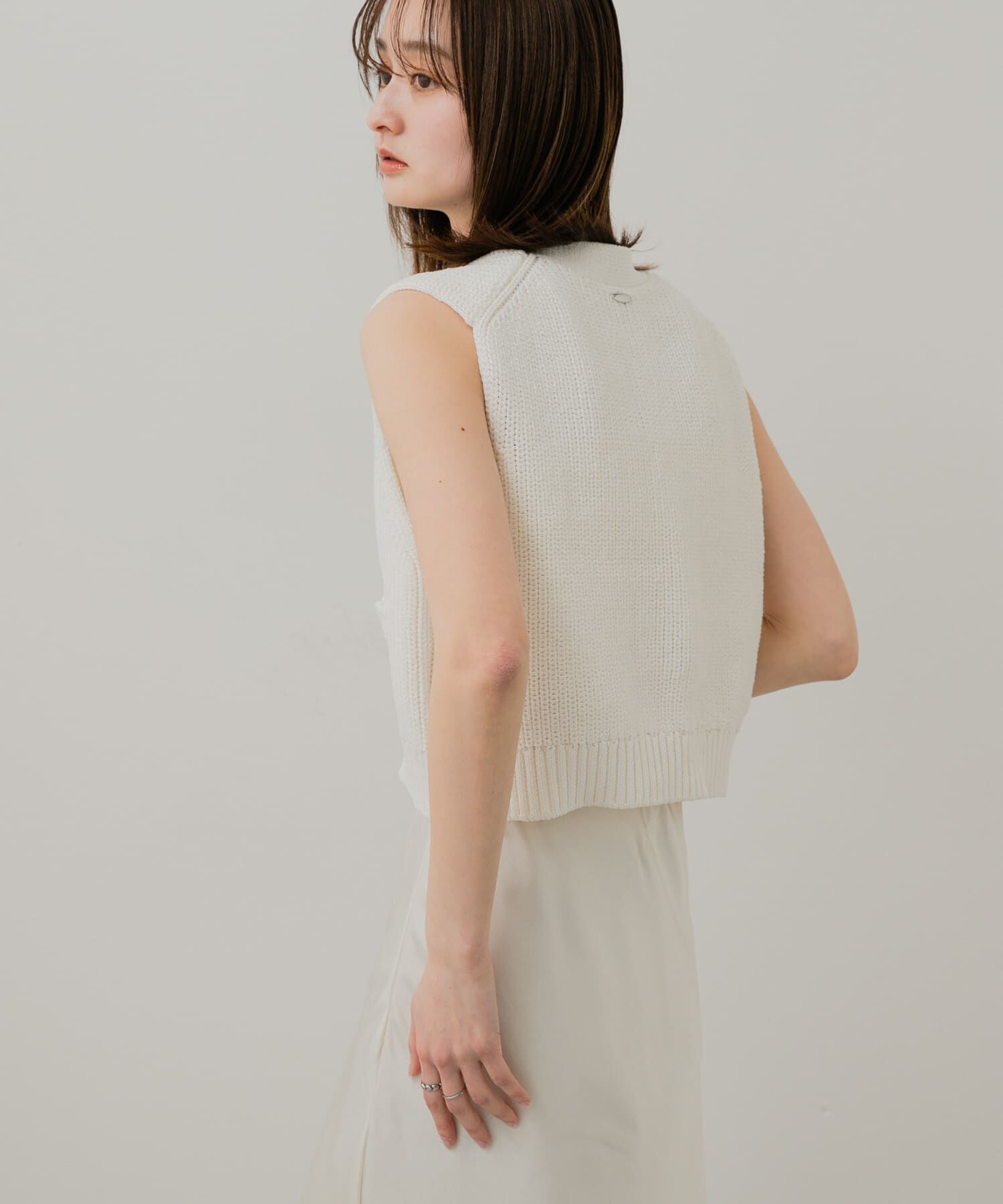 SENSE OF PLACE by URBAN RESEARCH「クロップドニットベスト」|ベスト・ジレ|