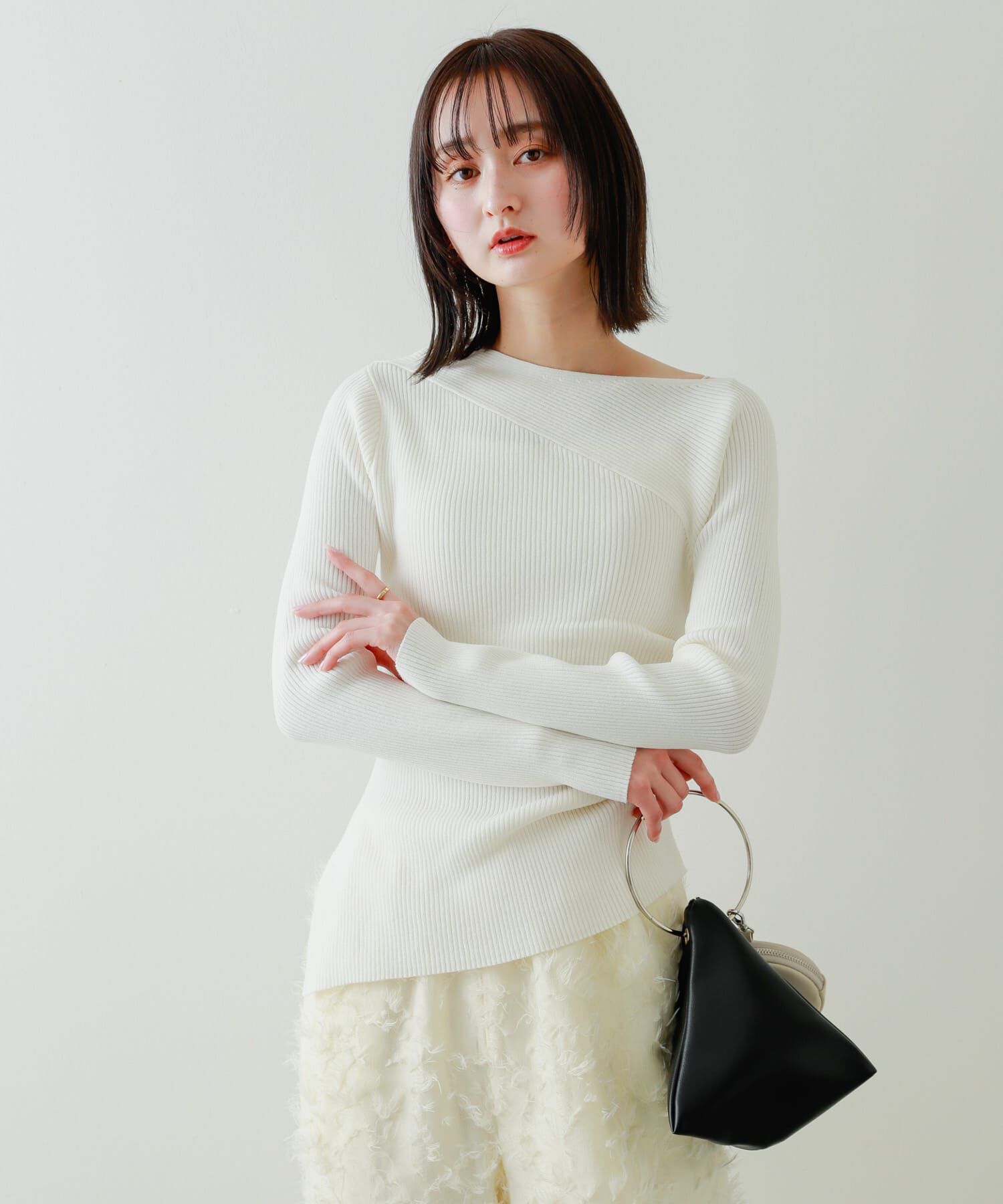 SENSE OF PLACE by URBAN RESEARCH「アシメデザインセーター」|ニット・セーター|