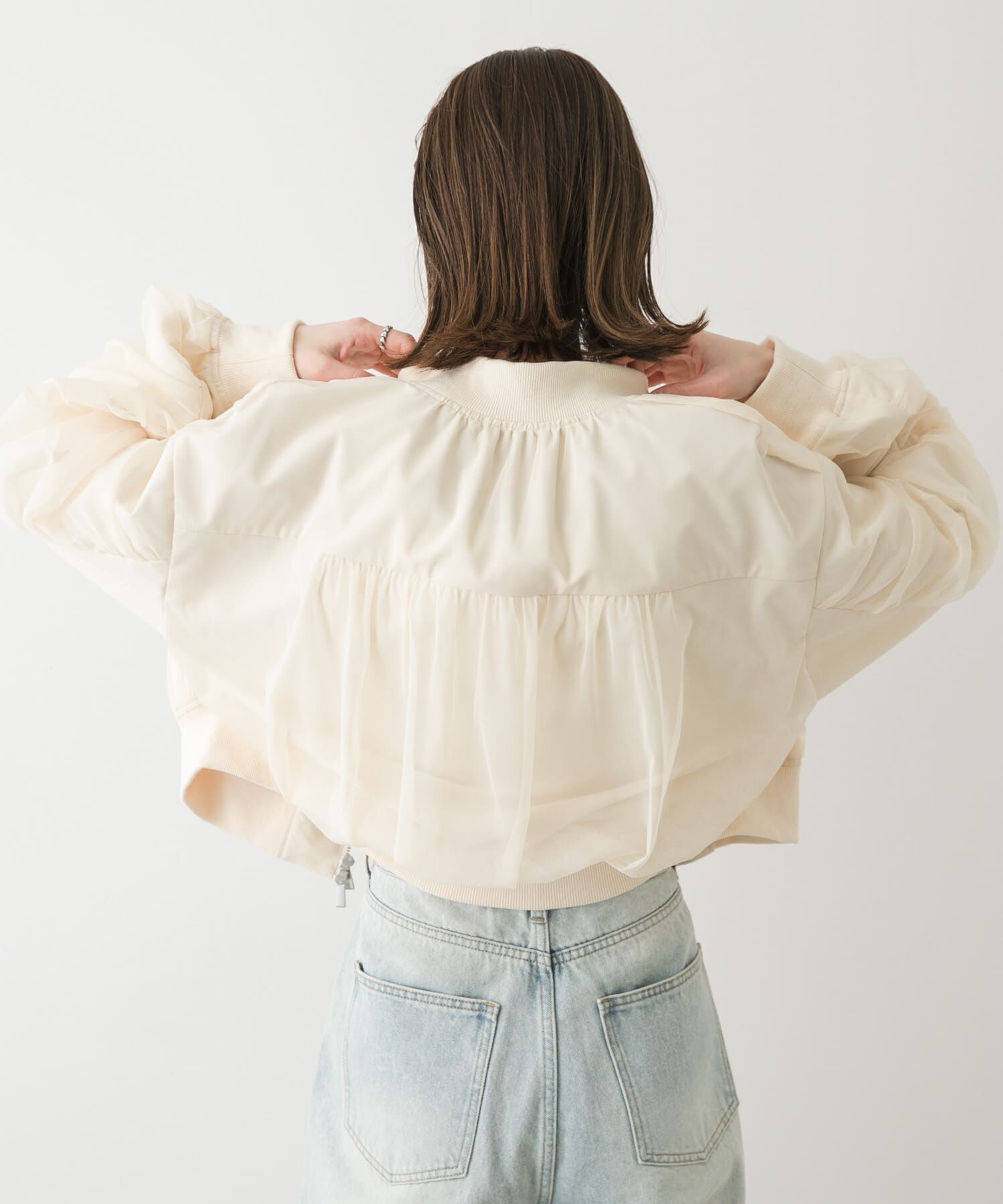 SENSE OF PLACE by URBAN RESEARCH「チュールレイヤードブルゾン」|ブルゾン・スタジャン|