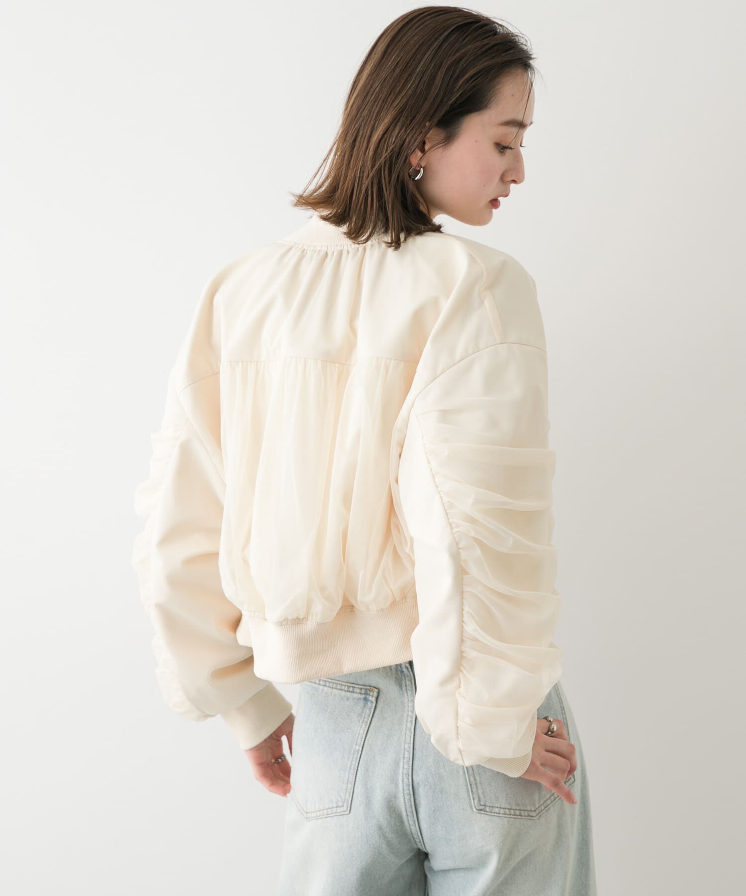 SENSE OF PLACE by URBAN RESEARCH「チュールレイヤードブルゾン」|ブルゾン・スタジャン|