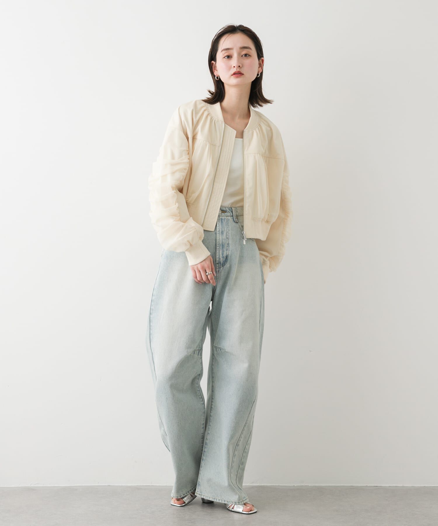 SENSE OF PLACE by URBAN RESEARCH「チュールレイヤードブルゾン」|ブルゾン・スタジャン|