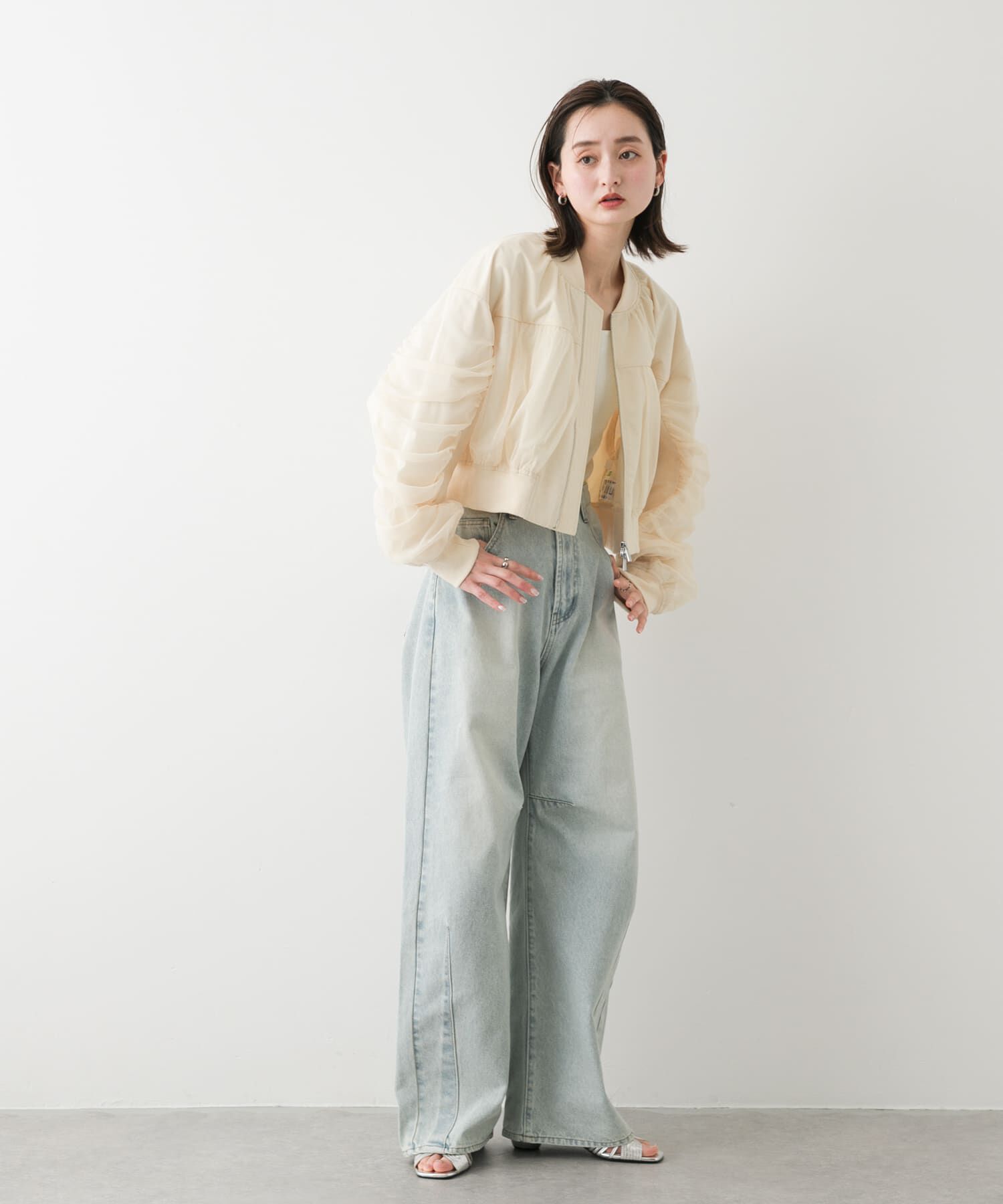 SENSE OF PLACE by URBAN RESEARCH「チュールレイヤードブルゾン」|ブルゾン・スタジャン|