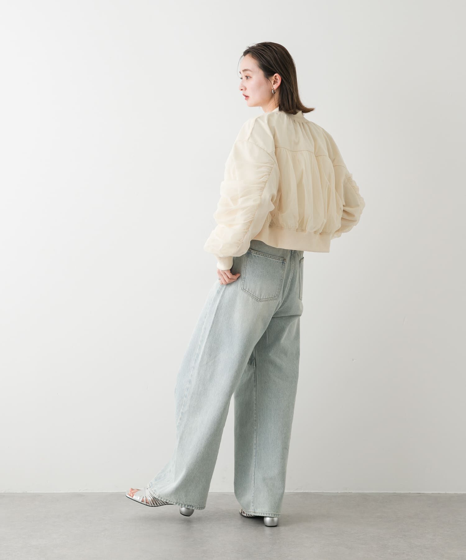 SENSE OF PLACE by URBAN RESEARCH「チュールレイヤードブルゾン」|ブルゾン・スタジャン|