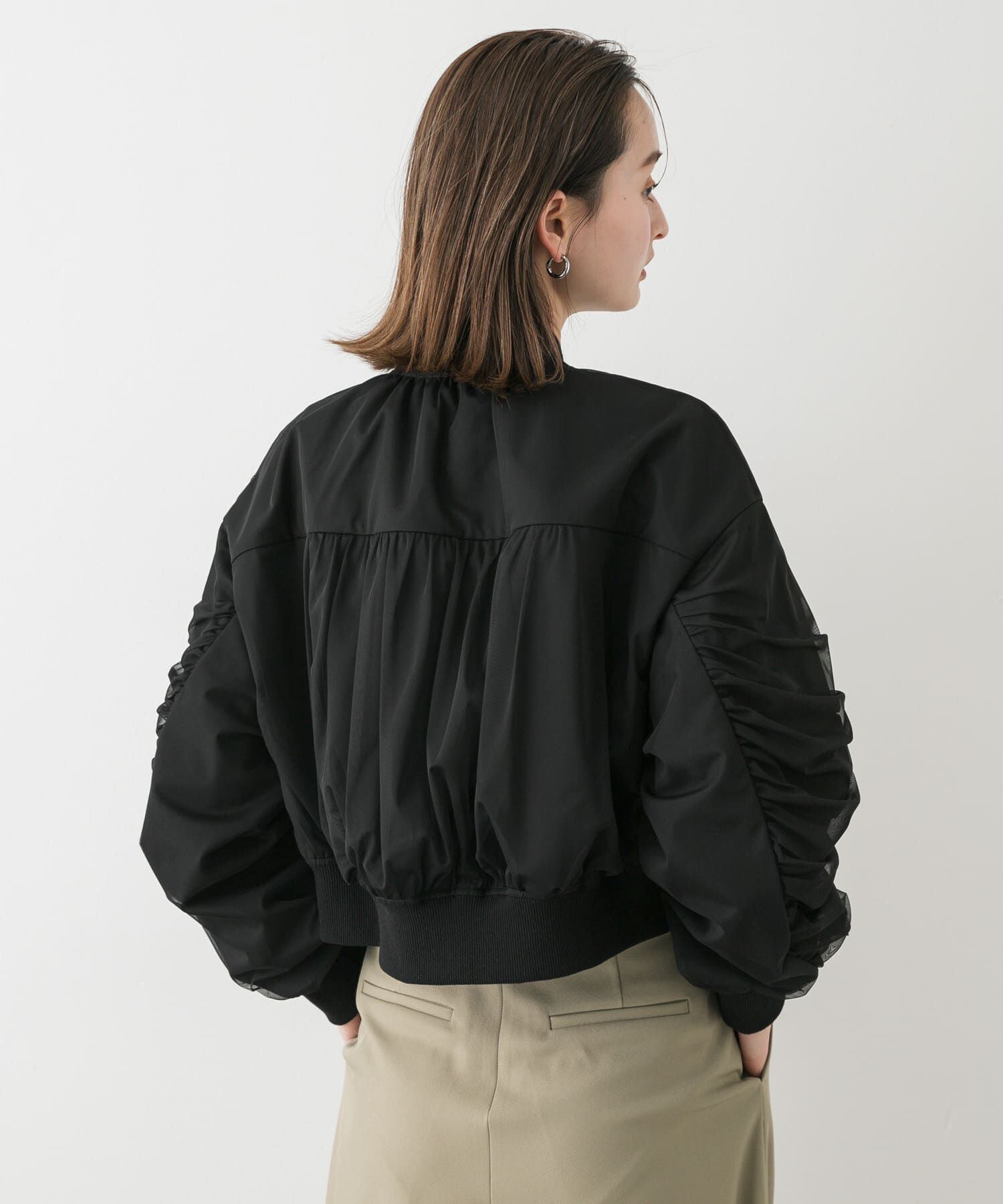 SENSE OF PLACE by URBAN RESEARCH「チュールレイヤードブルゾン」|ブルゾン・スタジャン|