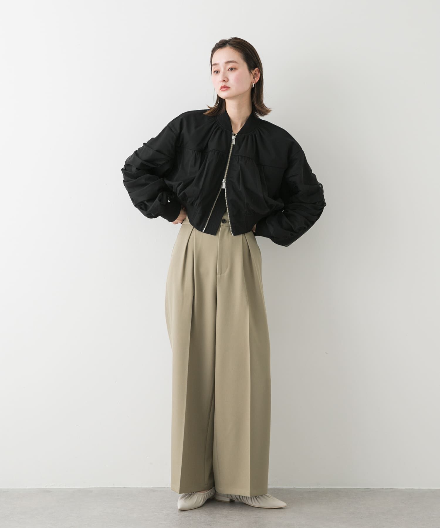 SENSE OF PLACE by URBAN RESEARCH「チュールレイヤードブルゾン」|ブルゾン・スタジャン|