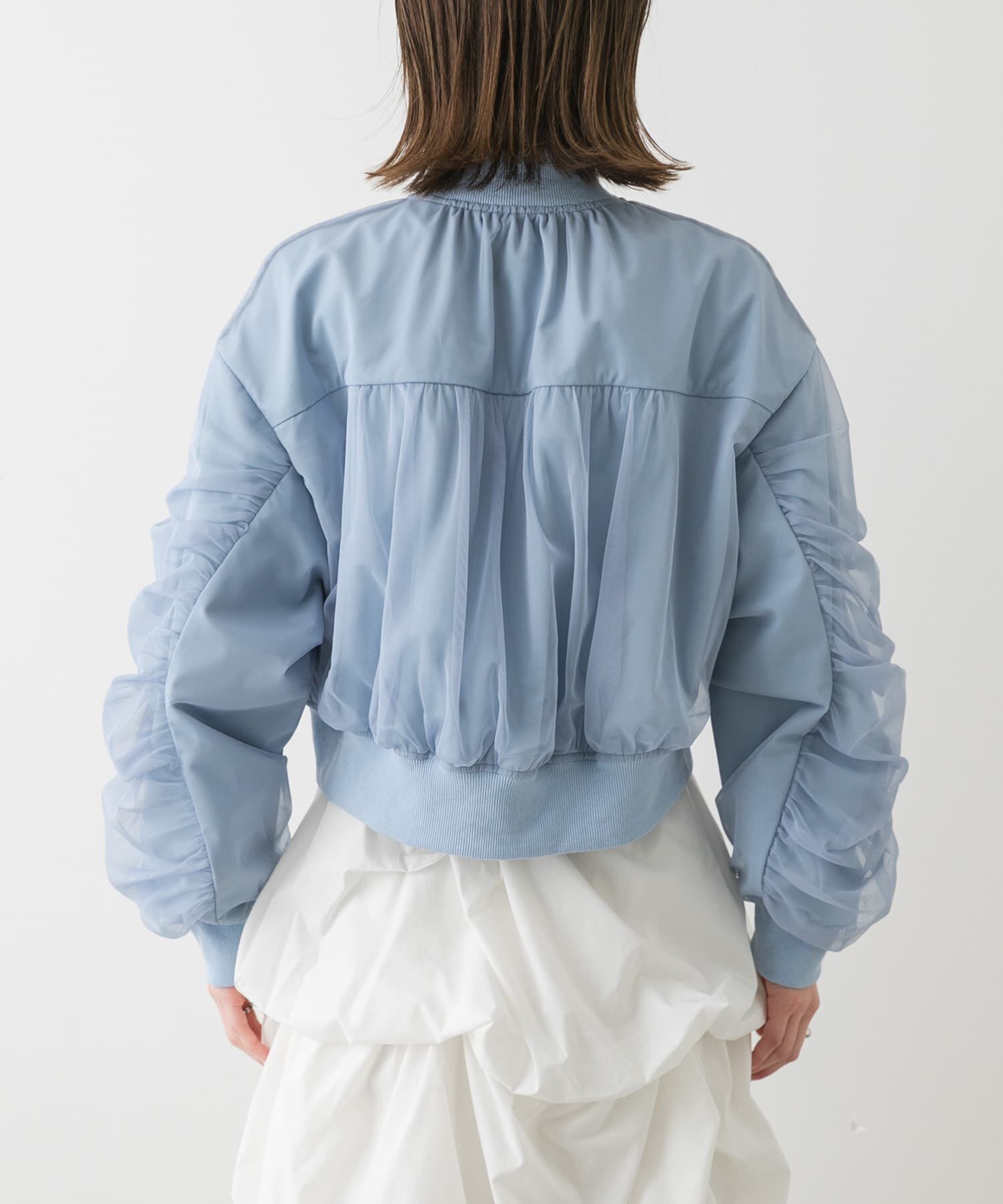 SENSE OF PLACE by URBAN RESEARCH「チュールレイヤードブルゾン」|ブルゾン・スタジャン|