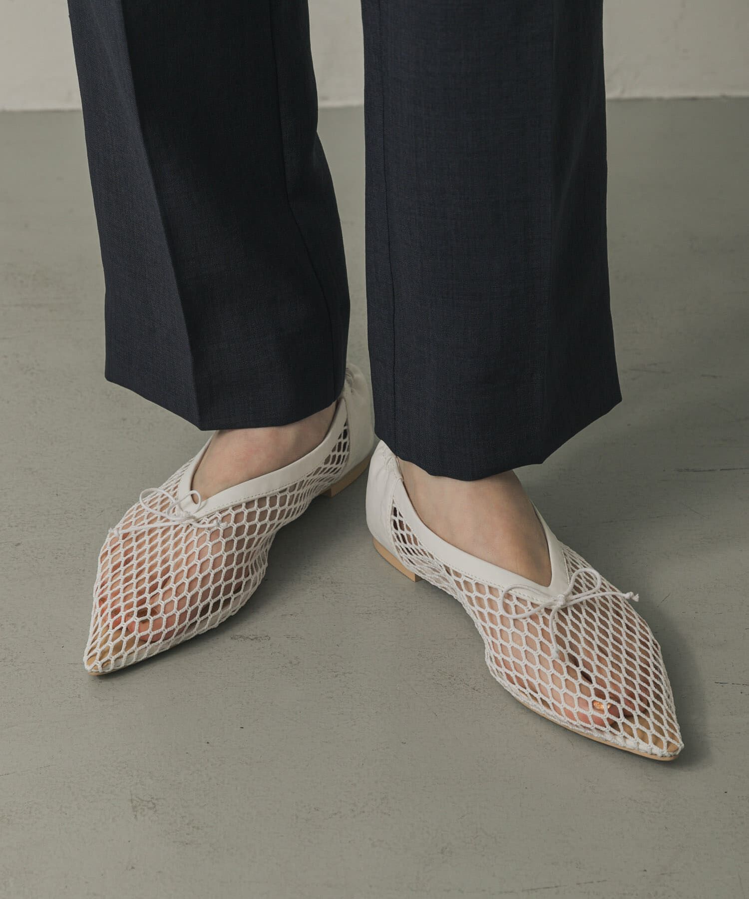 SENSE OF PLACE by URBAN RESEARCH「メッシュポインテッドシューズ」|バレエシューズ|
