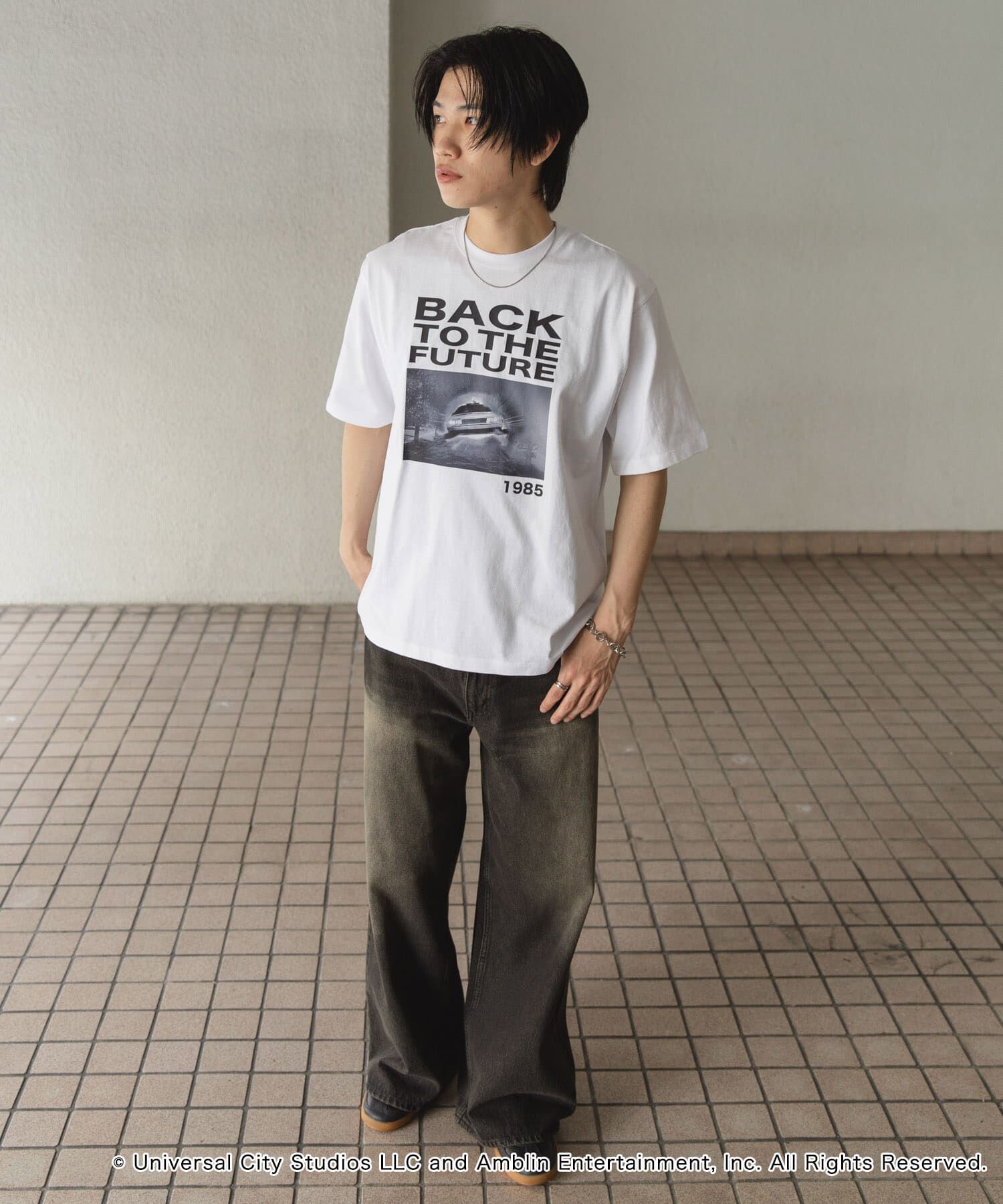 SENSE OF PLACE by URBAN RESEARCH「『別注』SENSE OF PLACE&times;BTTF　クルーネックプリントTシャツ A」|Tシャツ・カットソー|