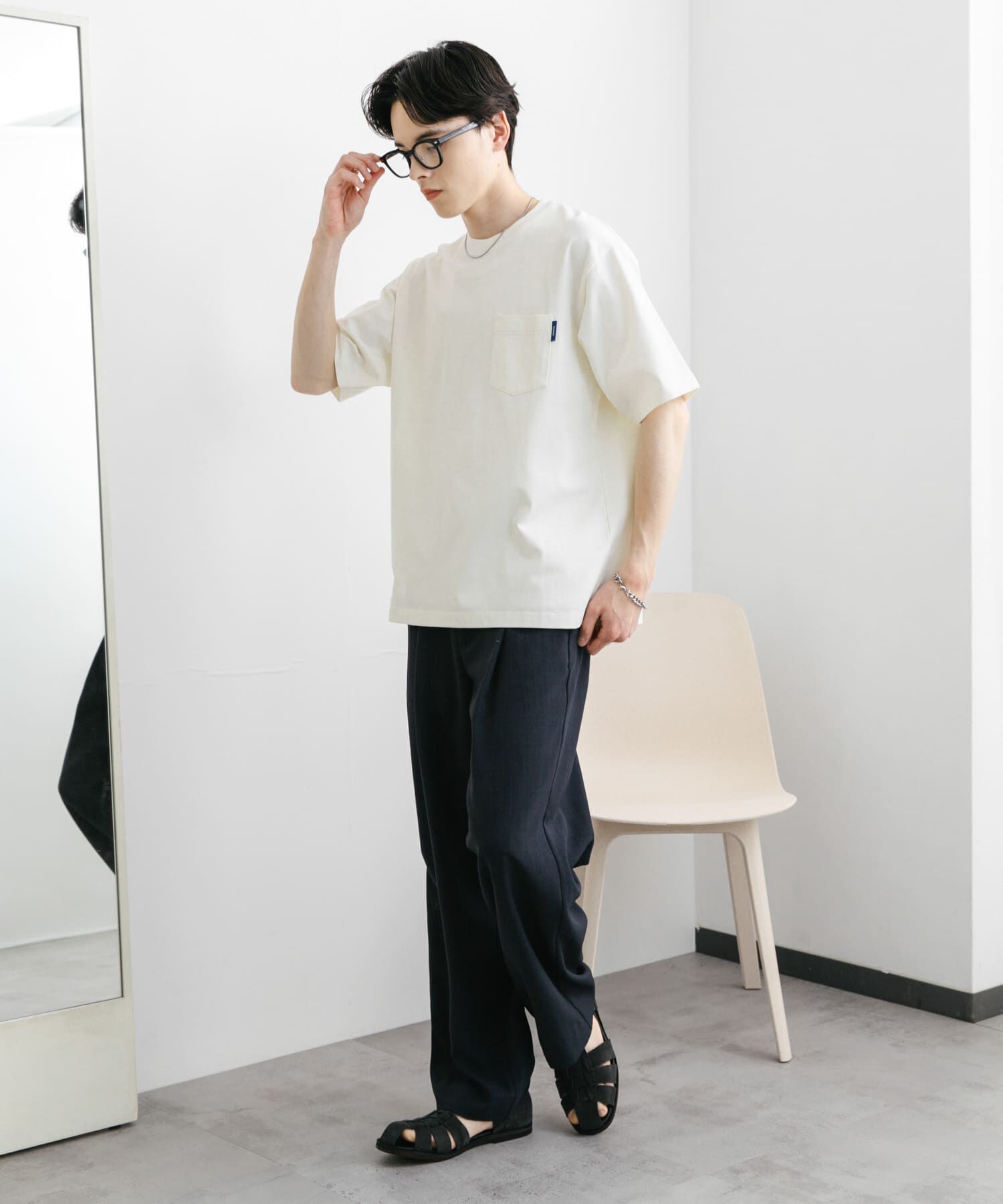 SENSE OF PLACE by URBAN RESEARCH「『WEB限定』『ﾕﾆｾｯｸｽ』ﾋﾟｽﾈｰﾑ付きﾎﾟｹｯﾄｼｮｰﾄｽﾘｰ 」|Tシャツ・カットソー|