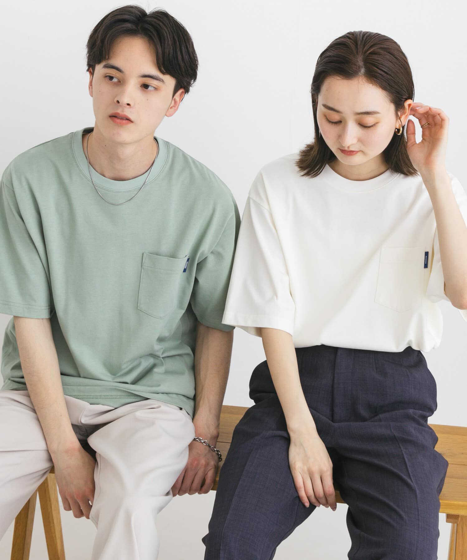 SENSE OF PLACE by URBAN RESEARCH「『WEB限定』『ﾕﾆｾｯｸｽ』ﾋﾟｽﾈｰﾑ付きﾎﾟｹｯﾄｼｮｰﾄｽﾘｰ 」|Tシャツ・カットソー|
