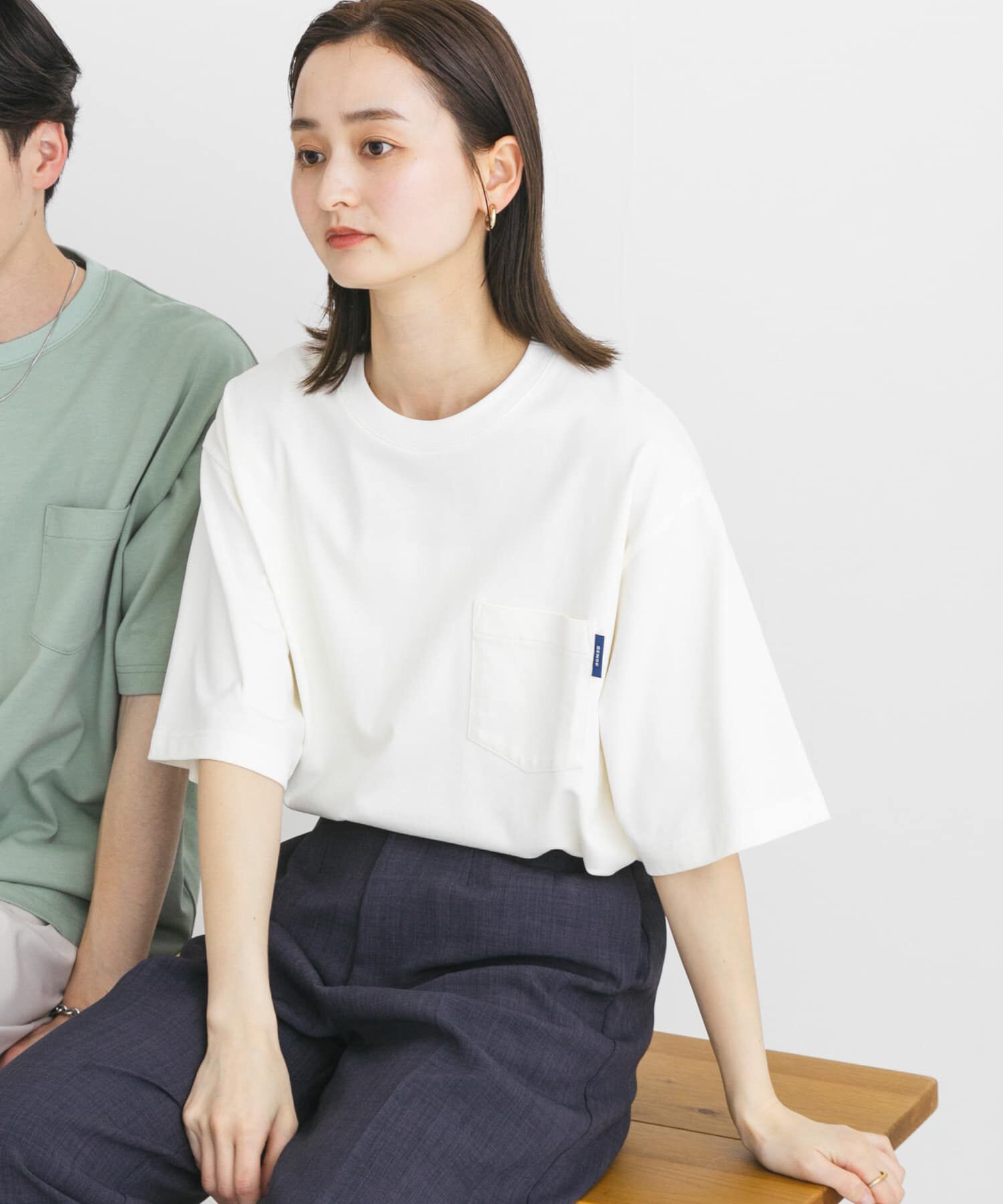 SENSE OF PLACE by URBAN RESEARCH「『WEB限定』『ﾕﾆｾｯｸｽ』ﾋﾟｽﾈｰﾑ付きﾎﾟｹｯﾄｼｮｰﾄｽﾘｰ 」|Tシャツ・カットソー|