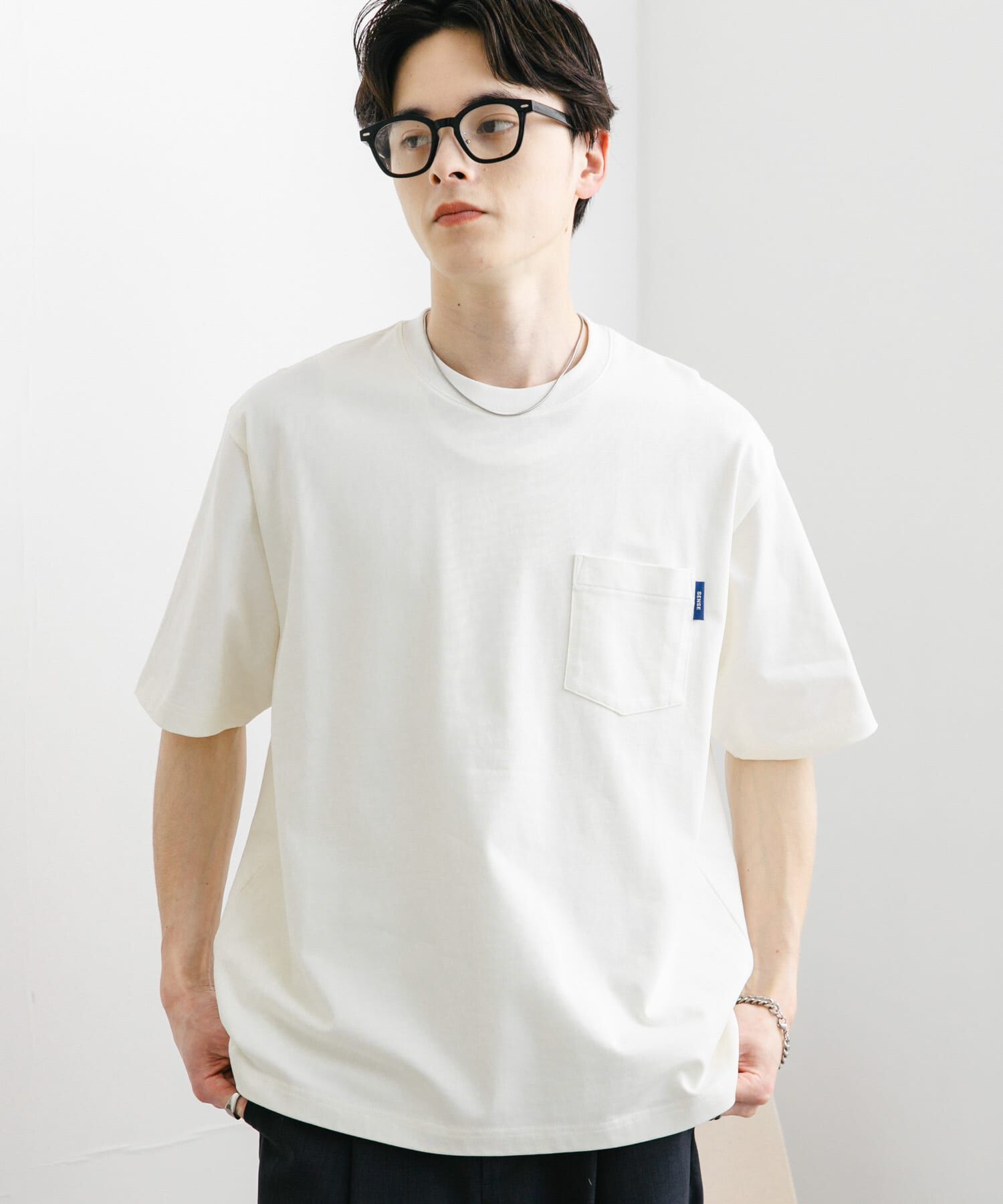 SENSE OF PLACE by URBAN RESEARCH「『WEB限定』『ﾕﾆｾｯｸｽ』ﾋﾟｽﾈｰﾑ付きﾎﾟｹｯﾄｼｮｰﾄｽﾘｰ 」|Tシャツ・カットソー|