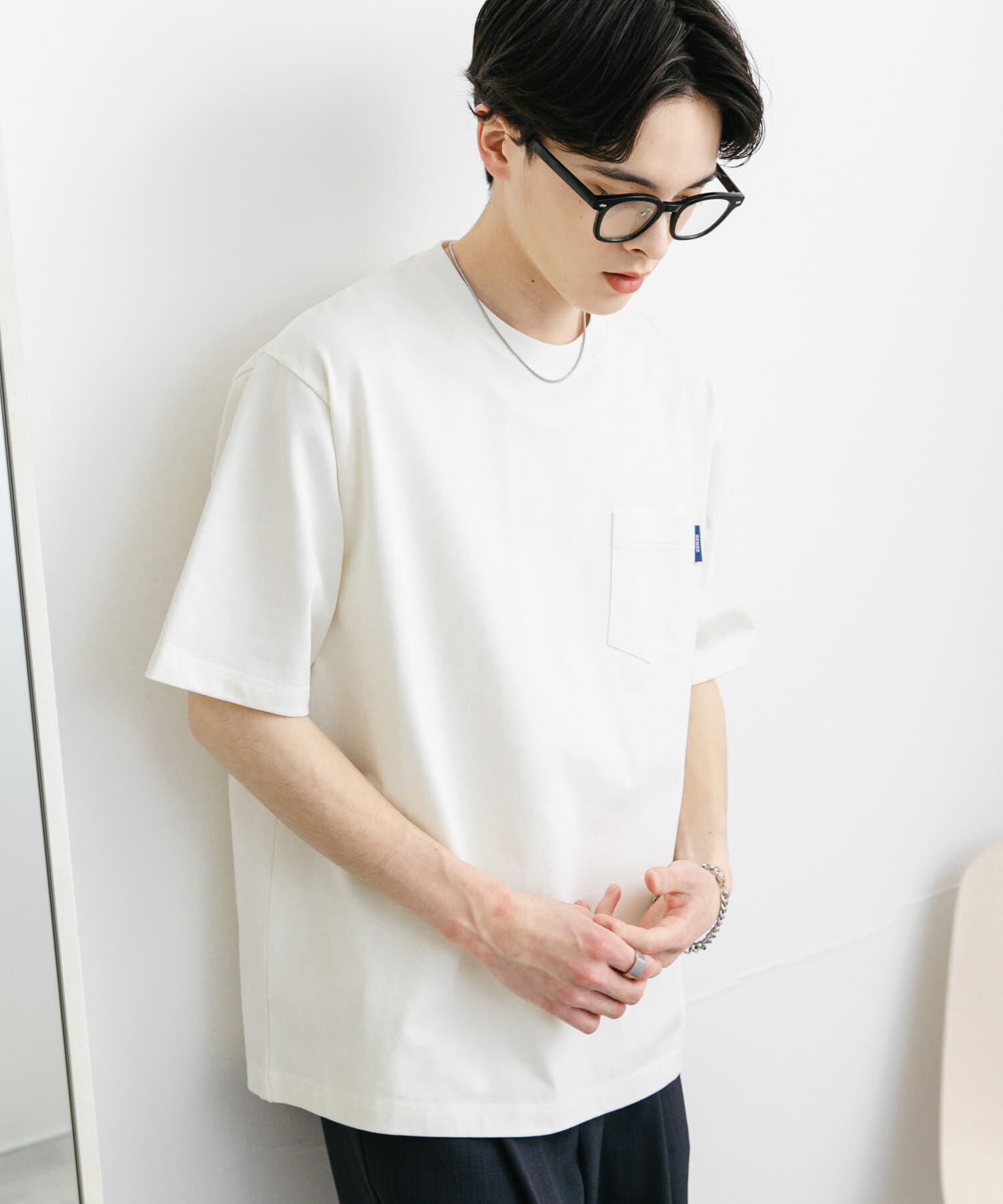 SENSE OF PLACE by URBAN RESEARCH「『WEB限定』『ﾕﾆｾｯｸｽ』ﾋﾟｽﾈｰﾑ付きﾎﾟｹｯﾄｼｮｰﾄｽﾘｰ 」|Tシャツ・カットソー|