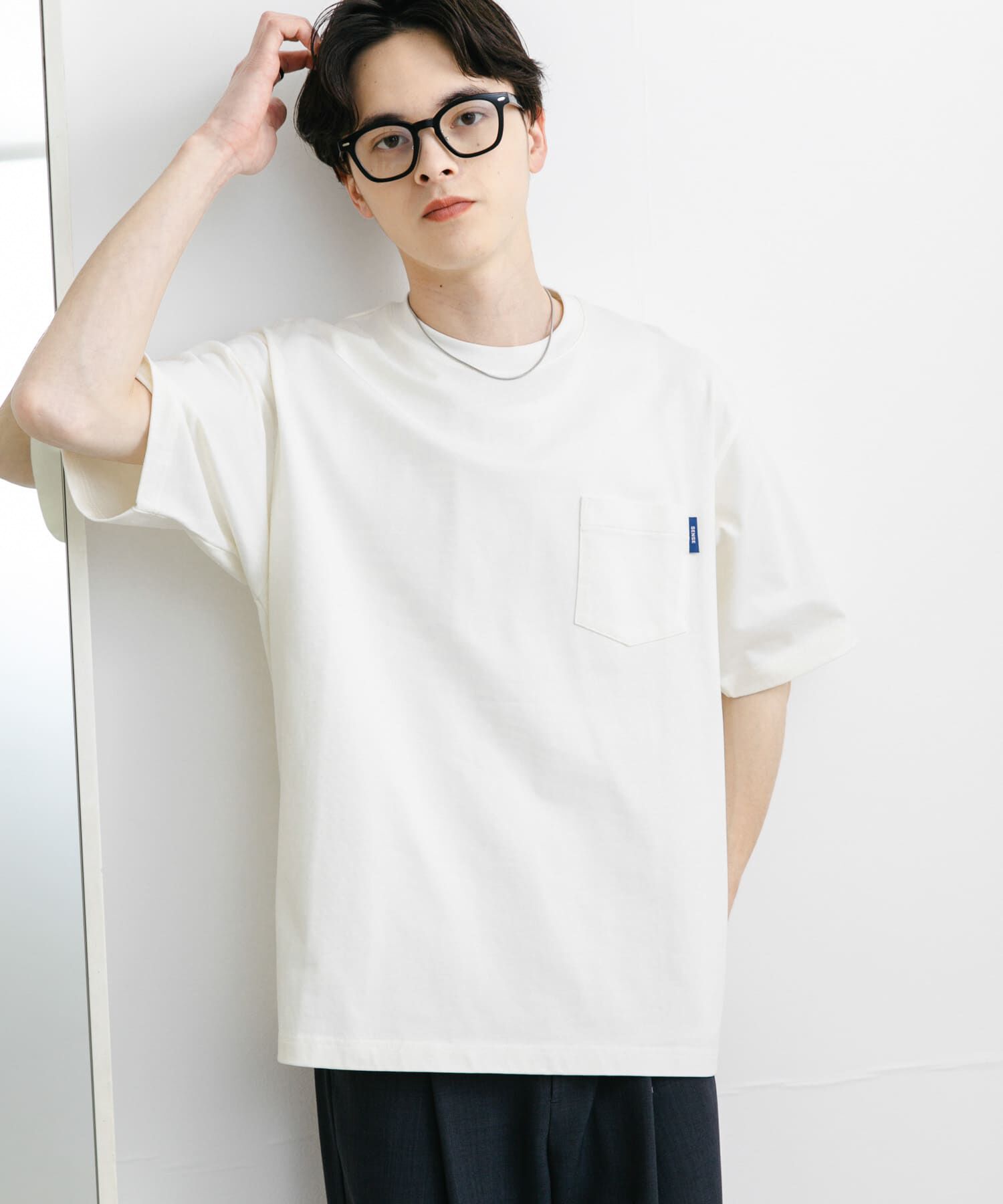 SENSE OF PLACE by URBAN RESEARCH「『WEB限定』『ﾕﾆｾｯｸｽ』ﾋﾟｽﾈｰﾑ付きﾎﾟｹｯﾄｼｮｰﾄｽﾘｰ 」|Tシャツ・カットソー|