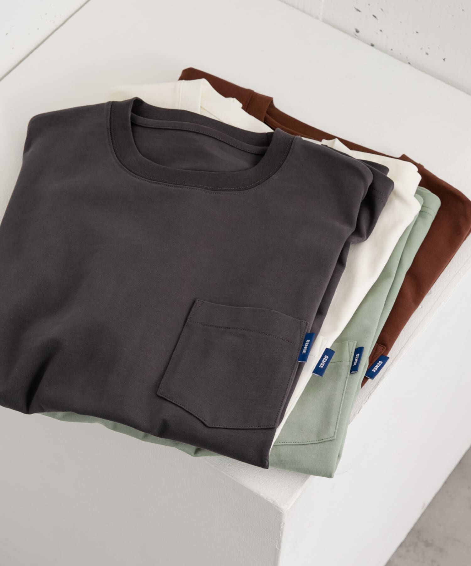 SENSE OF PLACE by URBAN RESEARCH「『WEB限定』『ﾕﾆｾｯｸｽ』ﾋﾟｽﾈｰﾑ付きﾎﾟｹｯﾄｼｮｰﾄｽﾘｰ 」|Tシャツ・カットソー|