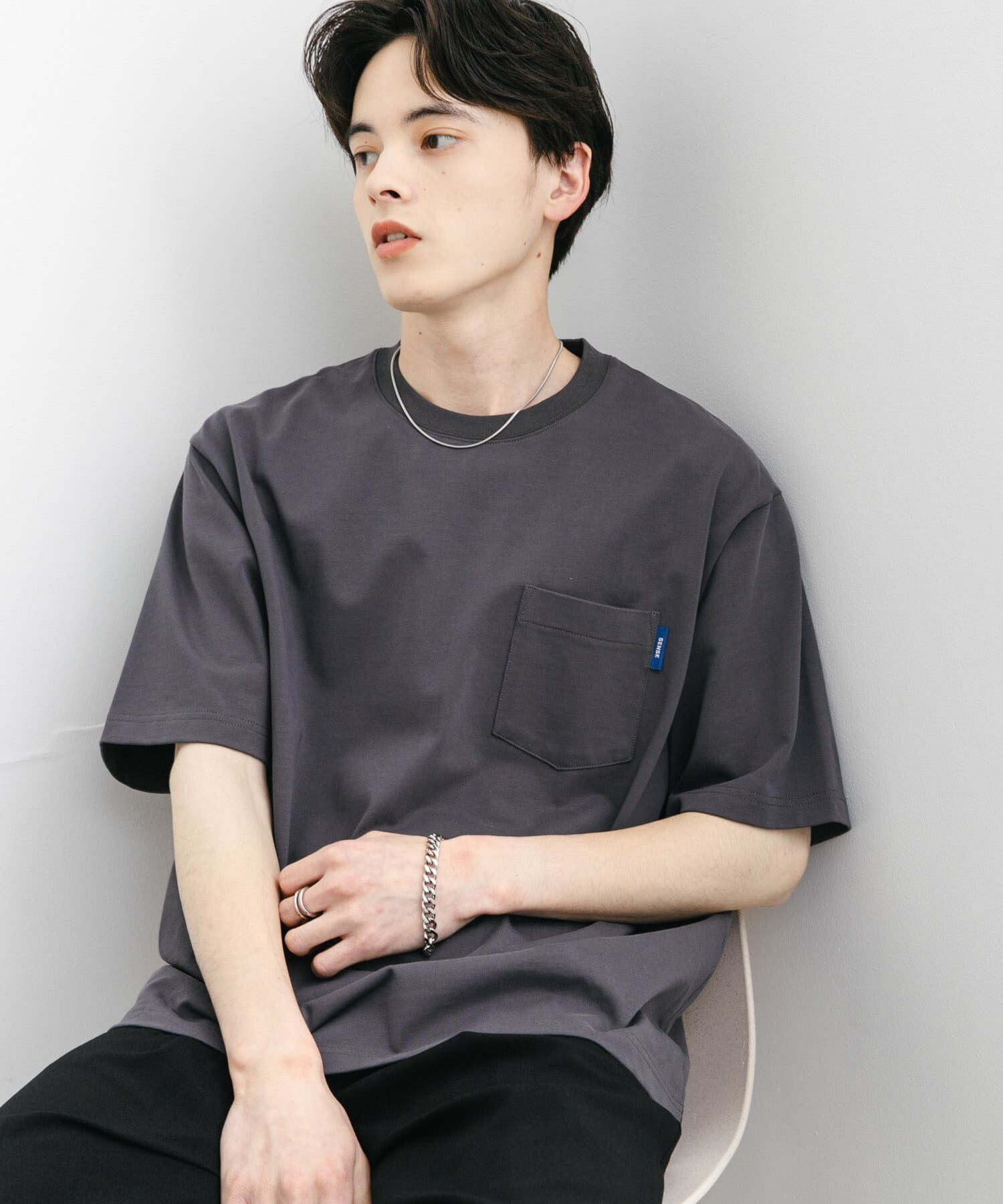 SENSE OF PLACE by URBAN RESEARCH「『WEB限定』『ﾕﾆｾｯｸｽ』ﾋﾟｽﾈｰﾑ付きﾎﾟｹｯﾄｼｮｰﾄｽﾘｰ 」|Tシャツ・カットソー|